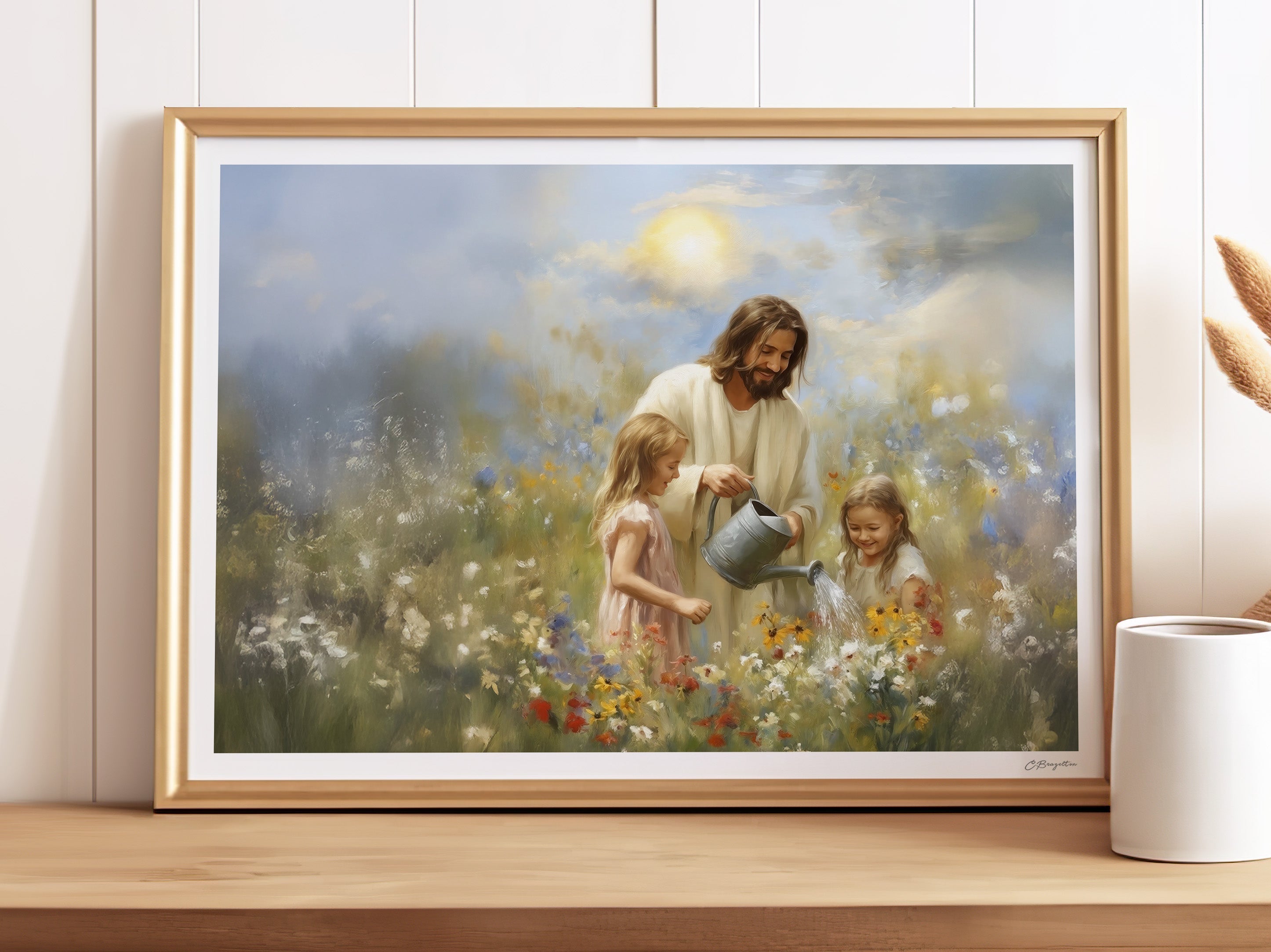 Working Beside Him | Signed Handmade Art Print