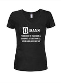 0 Days Without Florida Being A National Embarrassment Juniors V Neck T-Shirt