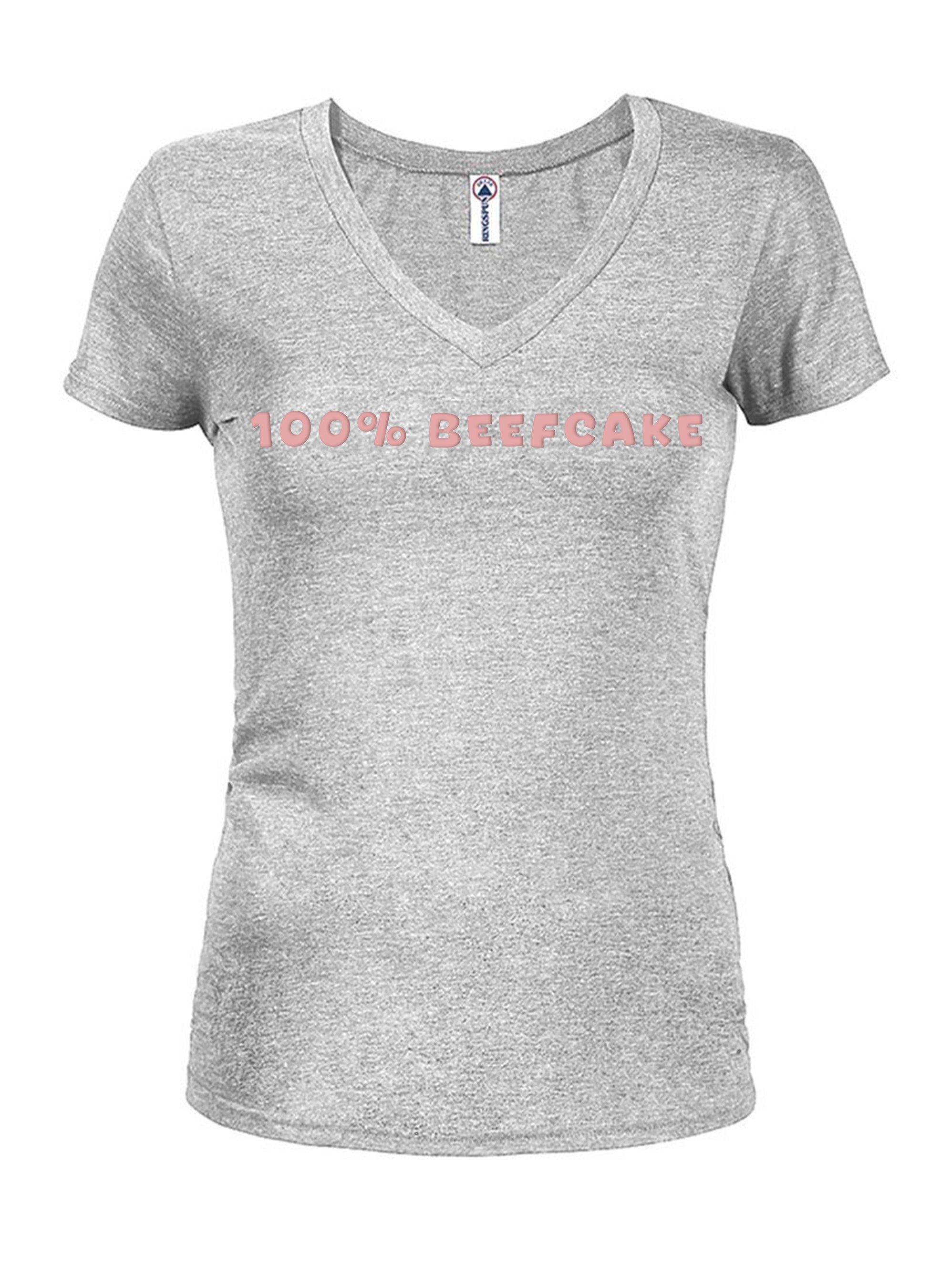 100% Beefcake Juniors V Neck T-Shirt