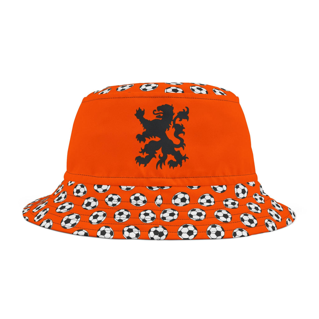 Dutch voetbal - Lion Bucket Hat, Trendy Summer Hat, Cute Gift for Friends, Festival Fashion, AOP Design, Stylish Headwear