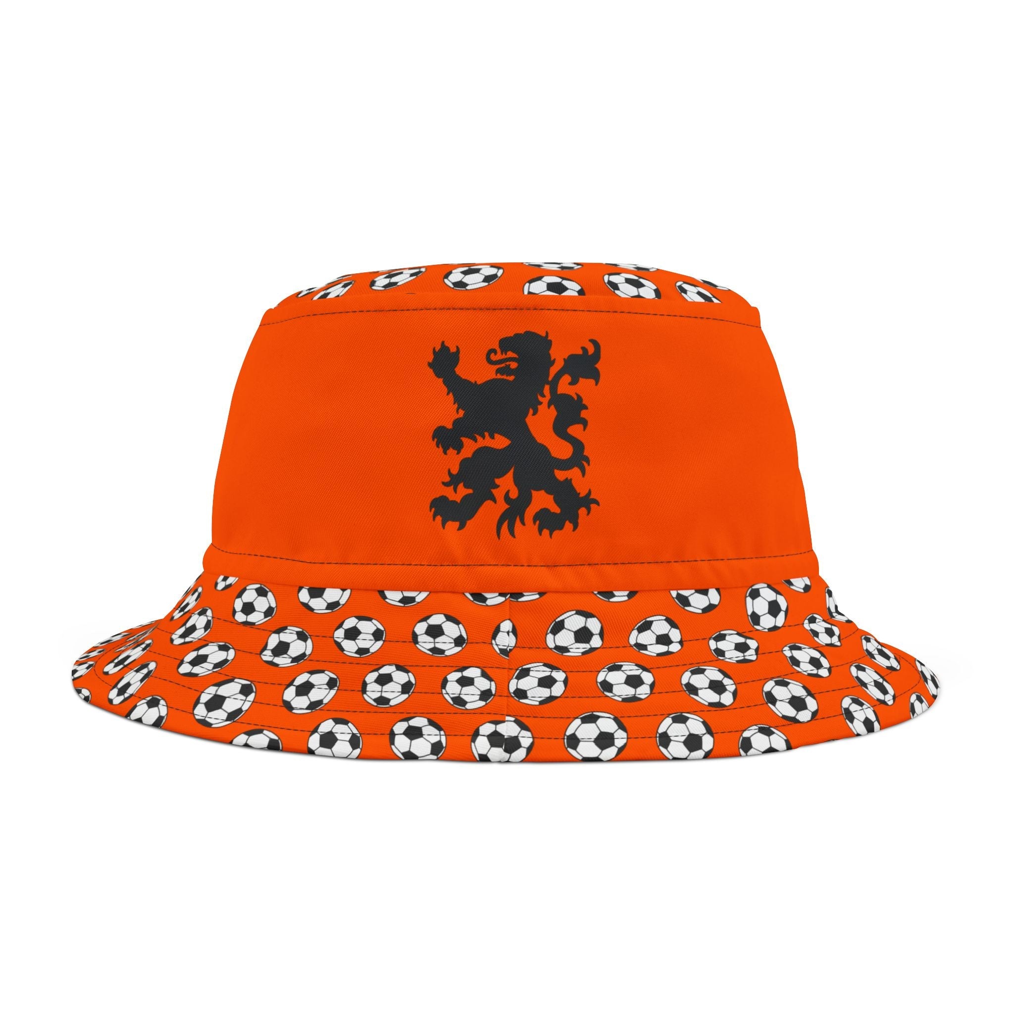 Dutch voetbal - Lion Bucket Hat, Trendy Summer Hat, Cute Gift for Friends, Festival Fashion, AOP Design, Stylish Headwear