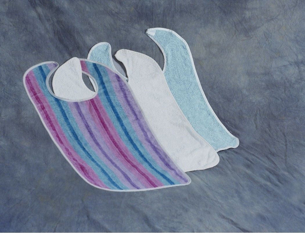 3-Pack 100% Cotton Terry Adult Bib