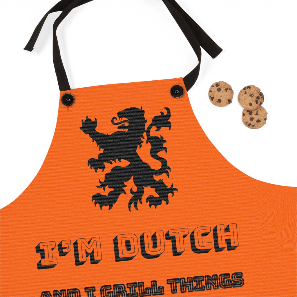I'm Dutch and I Grill Things Apron - Celebrate Heritage with Flair, Gift for Cooks and Food Lovers, Perfect for Parties, BBQs, Birthdays, Holidays