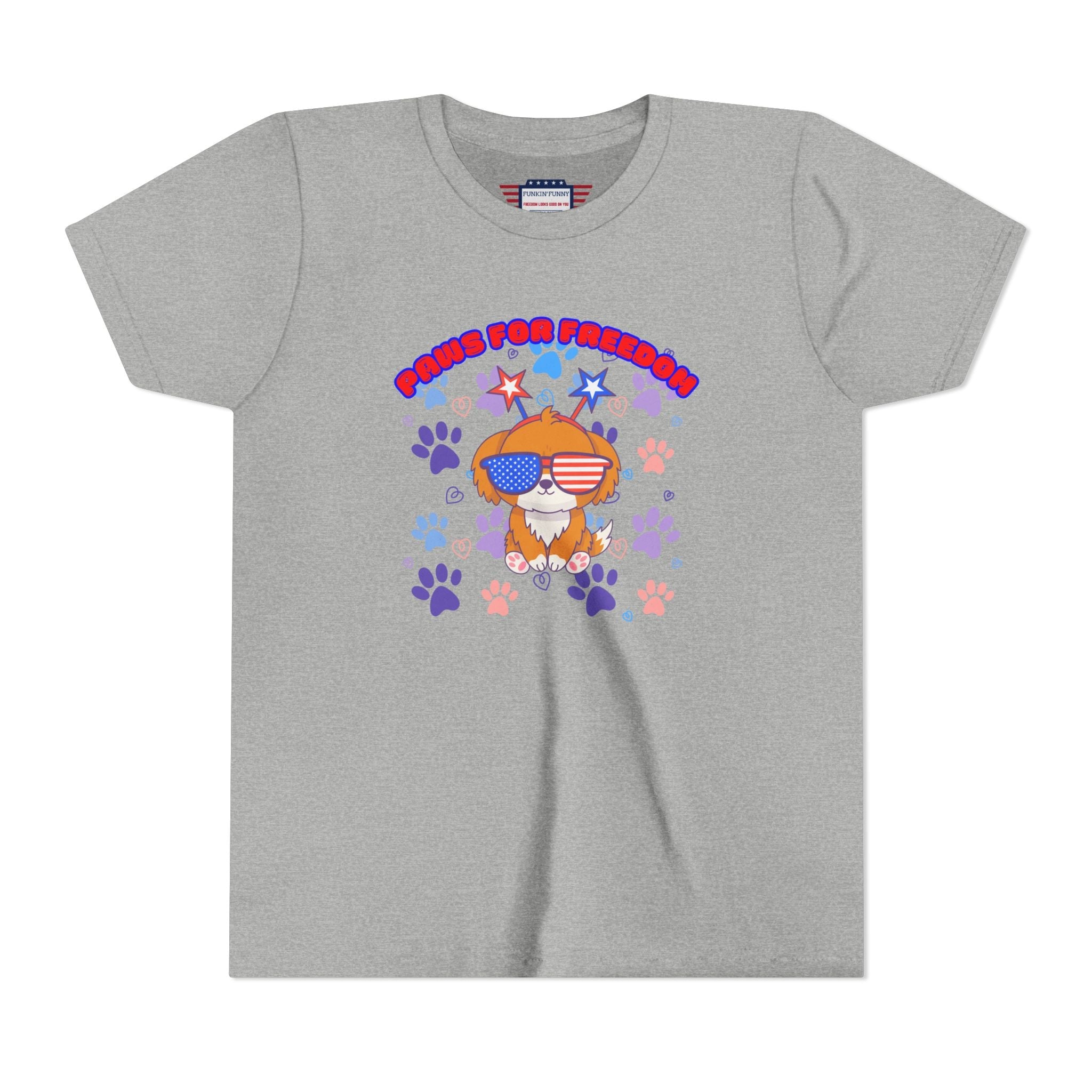 Youth - 'Paws for Freedom' Unisex Classic Tee - Celebrate Pets & Patriotism
