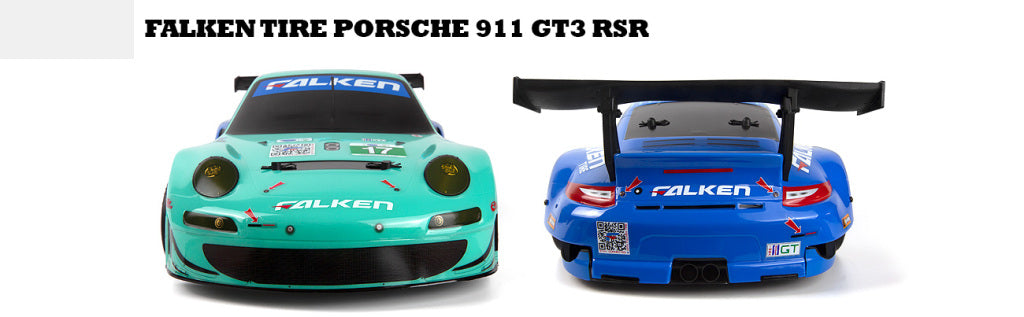 HPI Racing Sport 3 Flux Porsche 911 GT3 RSR Falken RTR – 1/10 Brushless On-Road Scale RC Car