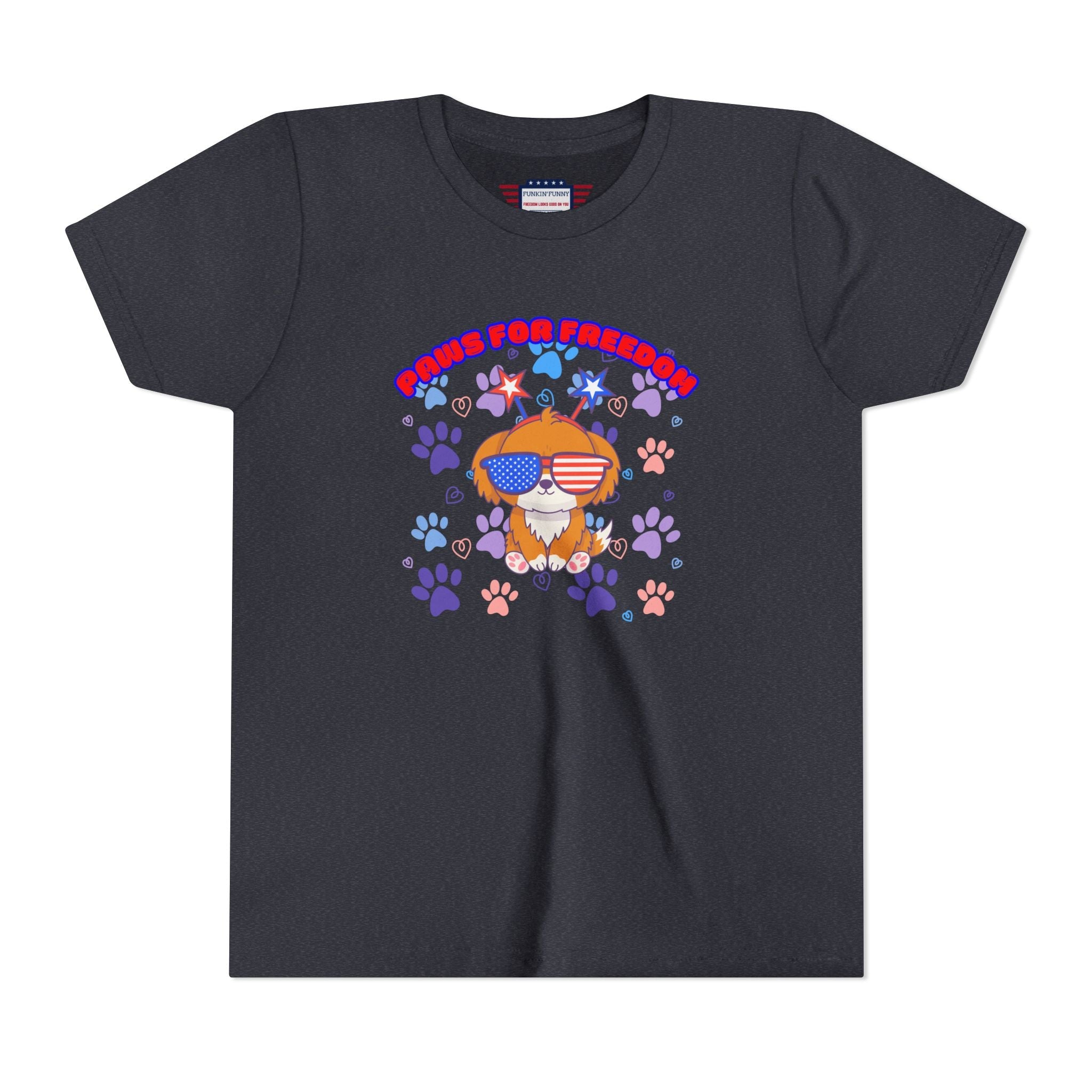 Youth - 'Paws for Freedom' Unisex Classic Tee - Celebrate Pets & Patriotism