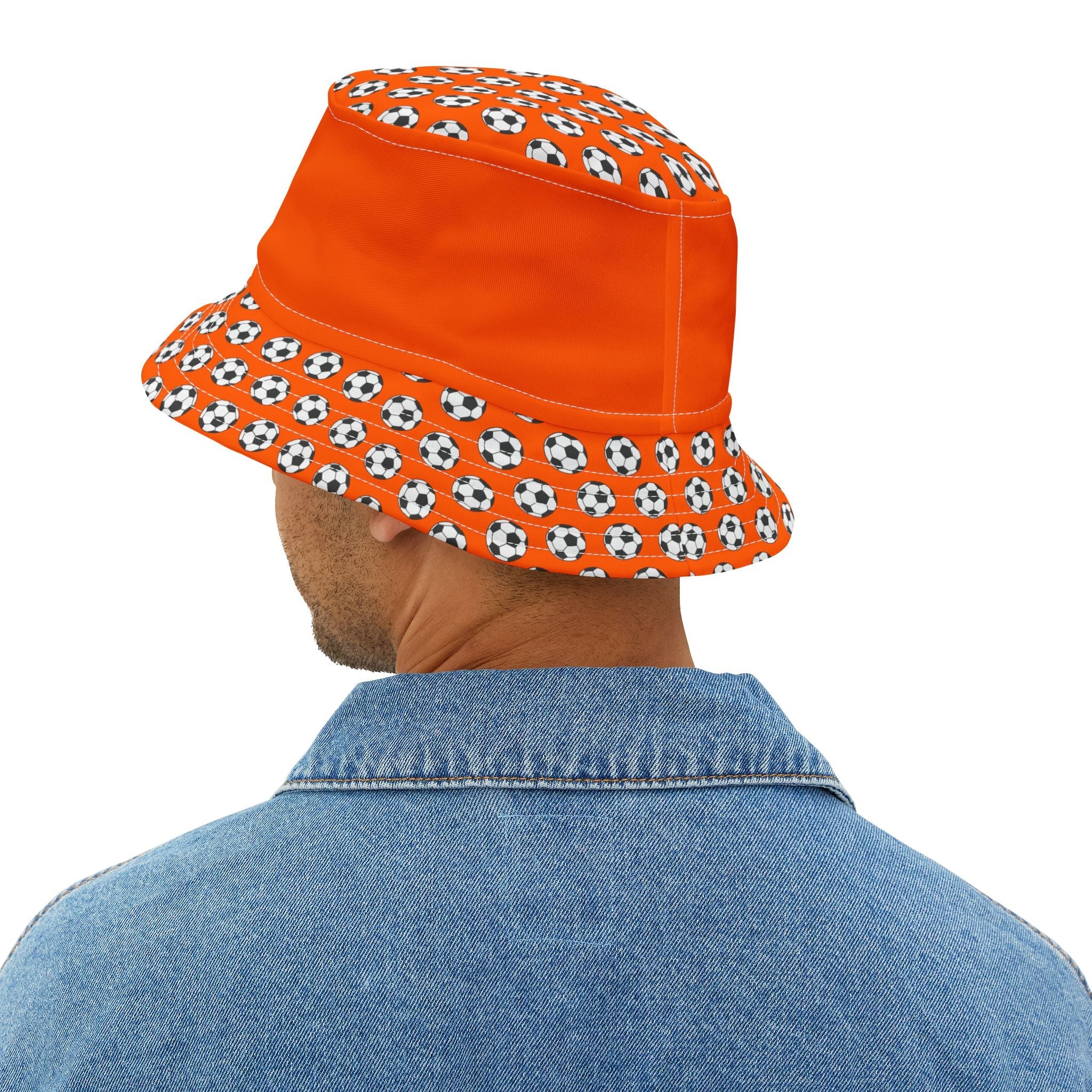 Dutch voetbal - Lion Bucket Hat, Trendy Summer Hat, Cute Gift for Friends, Festival Fashion, AOP Design, Stylish Headwear