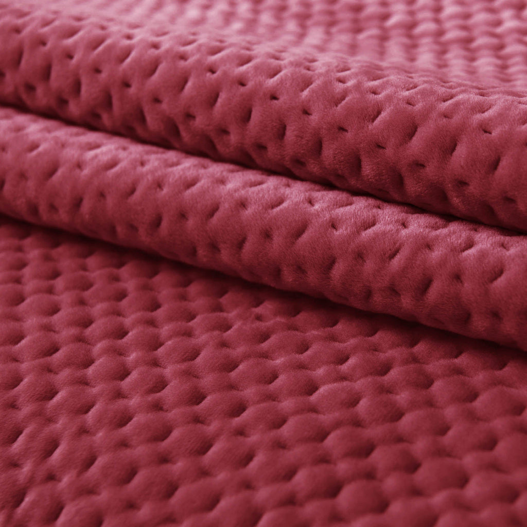 Kasentex All Season Cozy Velvet Quilt Set with Shams, Queen, King, Room Decor, Graduation Gifts