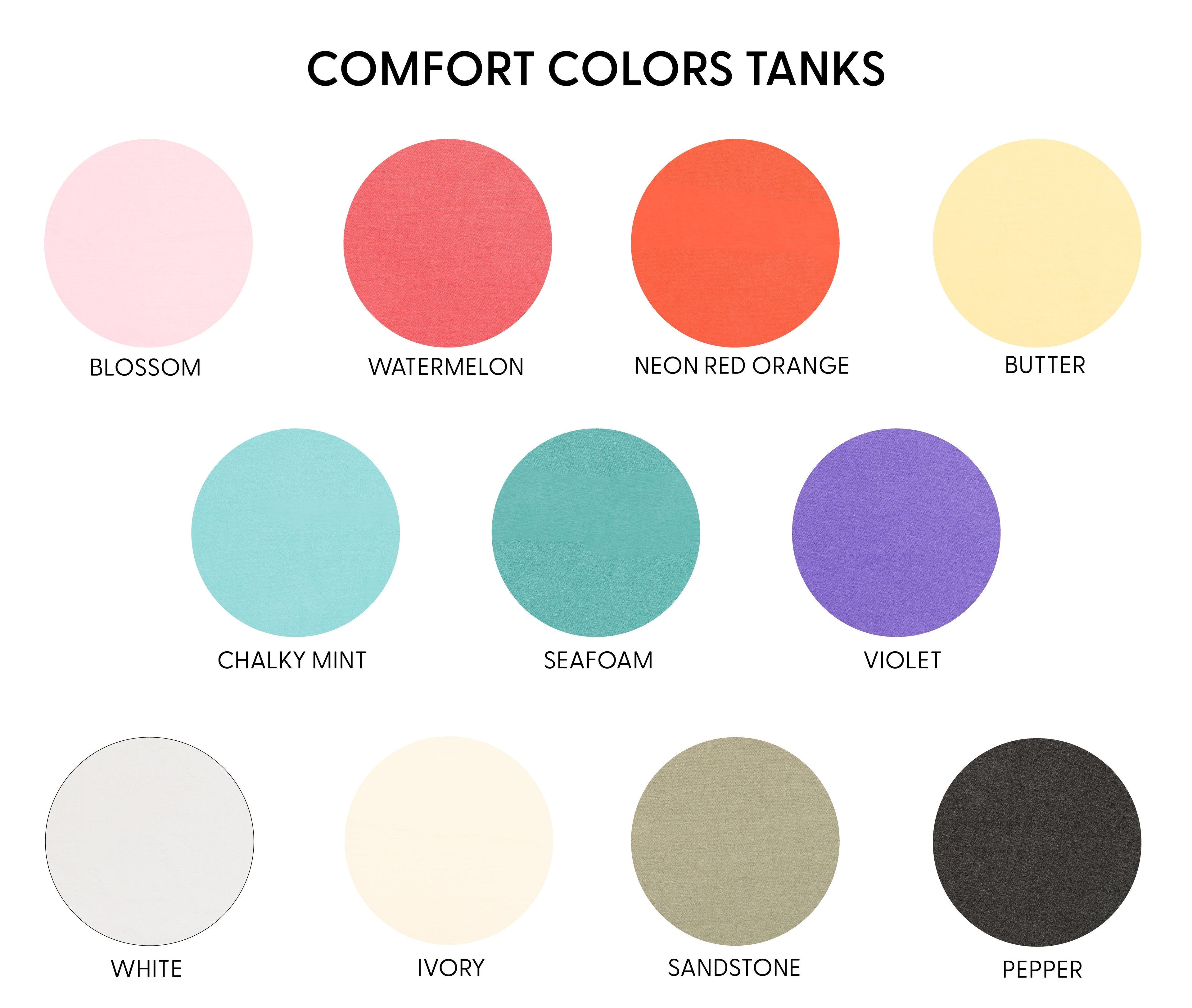 Embroidered Comfort Colors TANK - 4 Shells In A Row