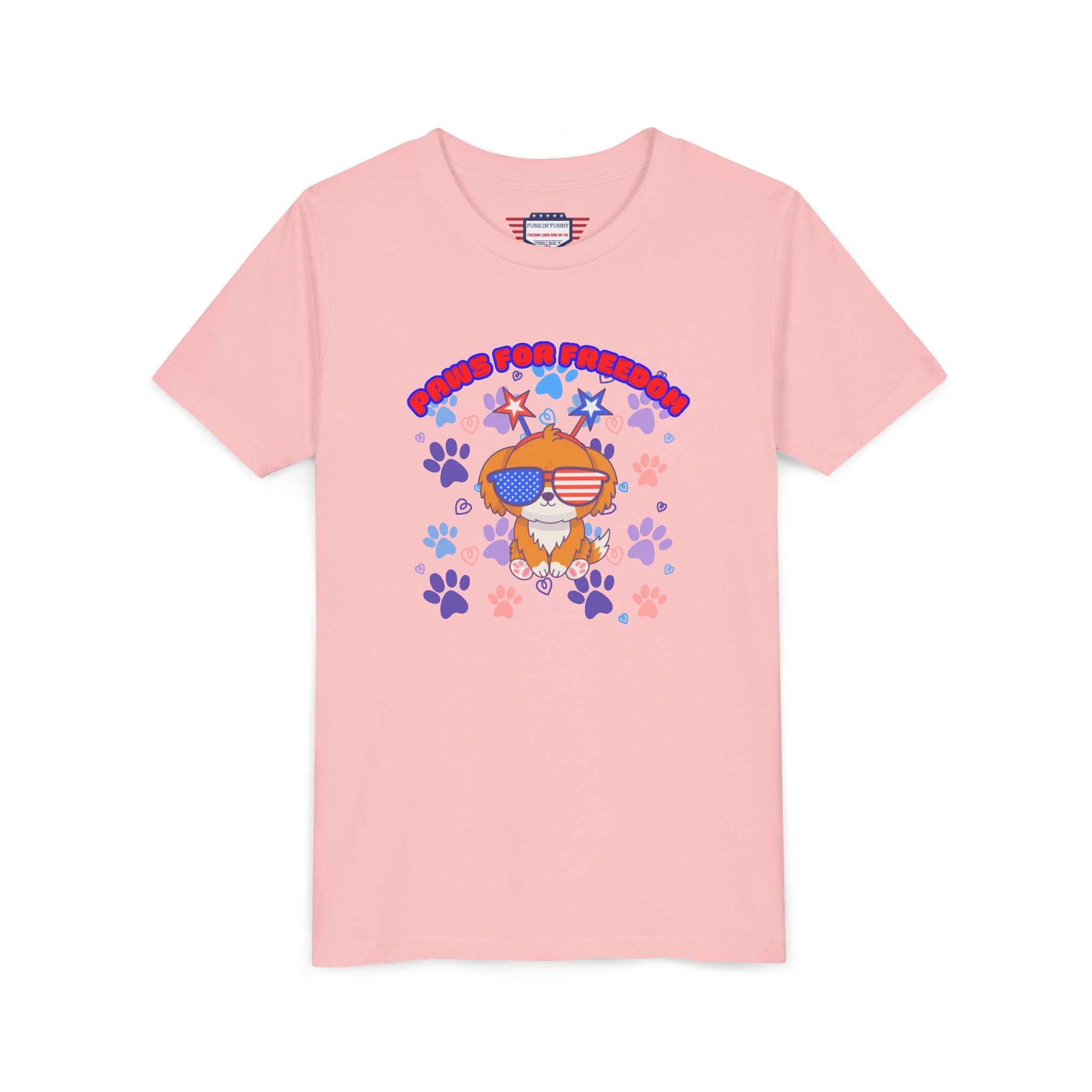 Youth - 'Paws for Freedom' Unisex Classic Tee - Celebrate Pets & Patriotism