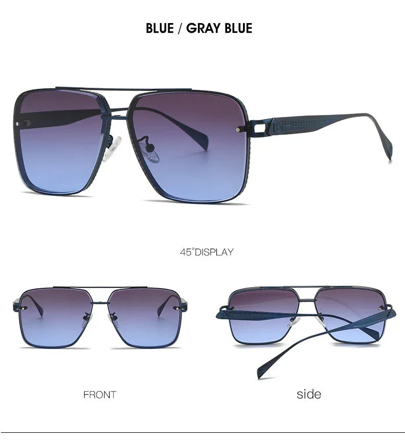 Men's Casual Fashion Metal Frame Sun Glasses
