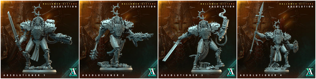 3D Printed Archvillain Games Absolutioner Hallowed Sisters Absolution 28 32mm D&D
