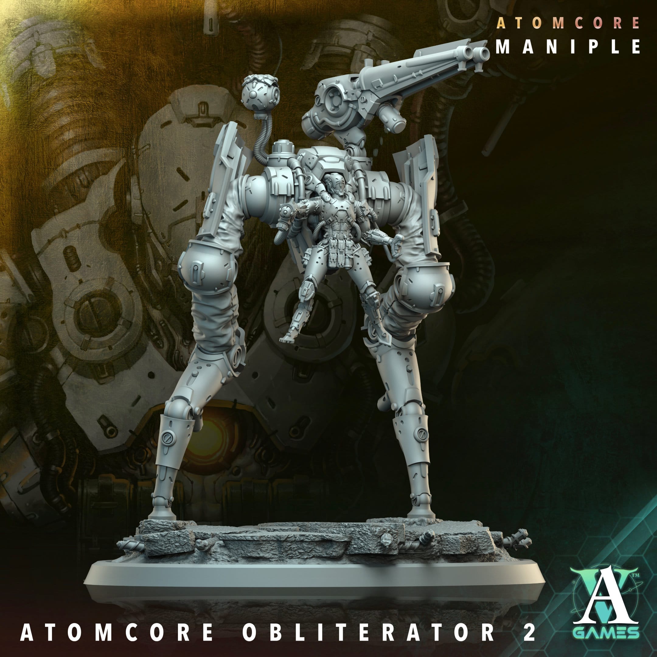 3D Printed Archvillain Games Atomcore Obliterator Atomcore Maniple 28 32mm D&D