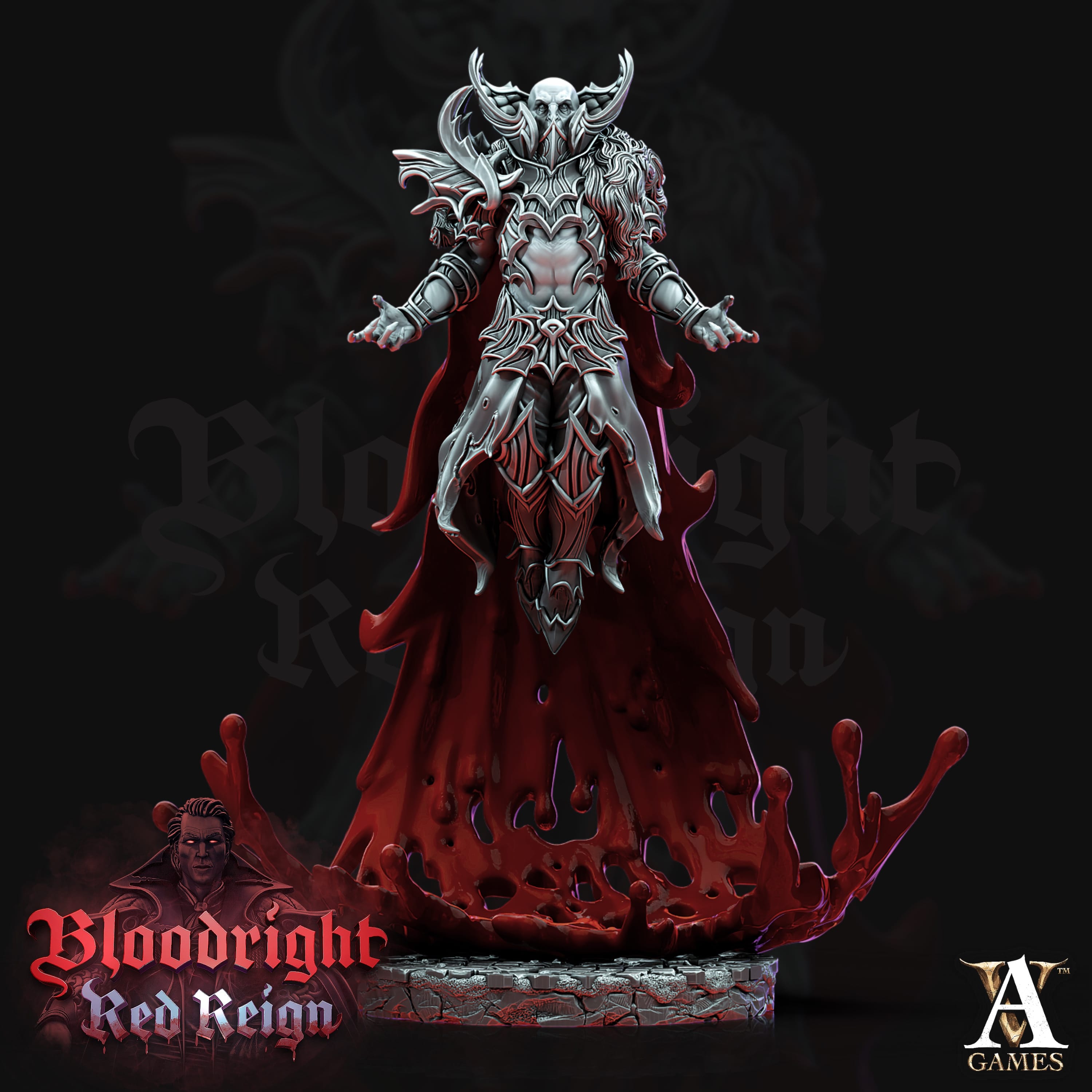 3D Printed Archvillain Games Bloodright Red Reign - Bloodcloaks 28mm 32mm D&D