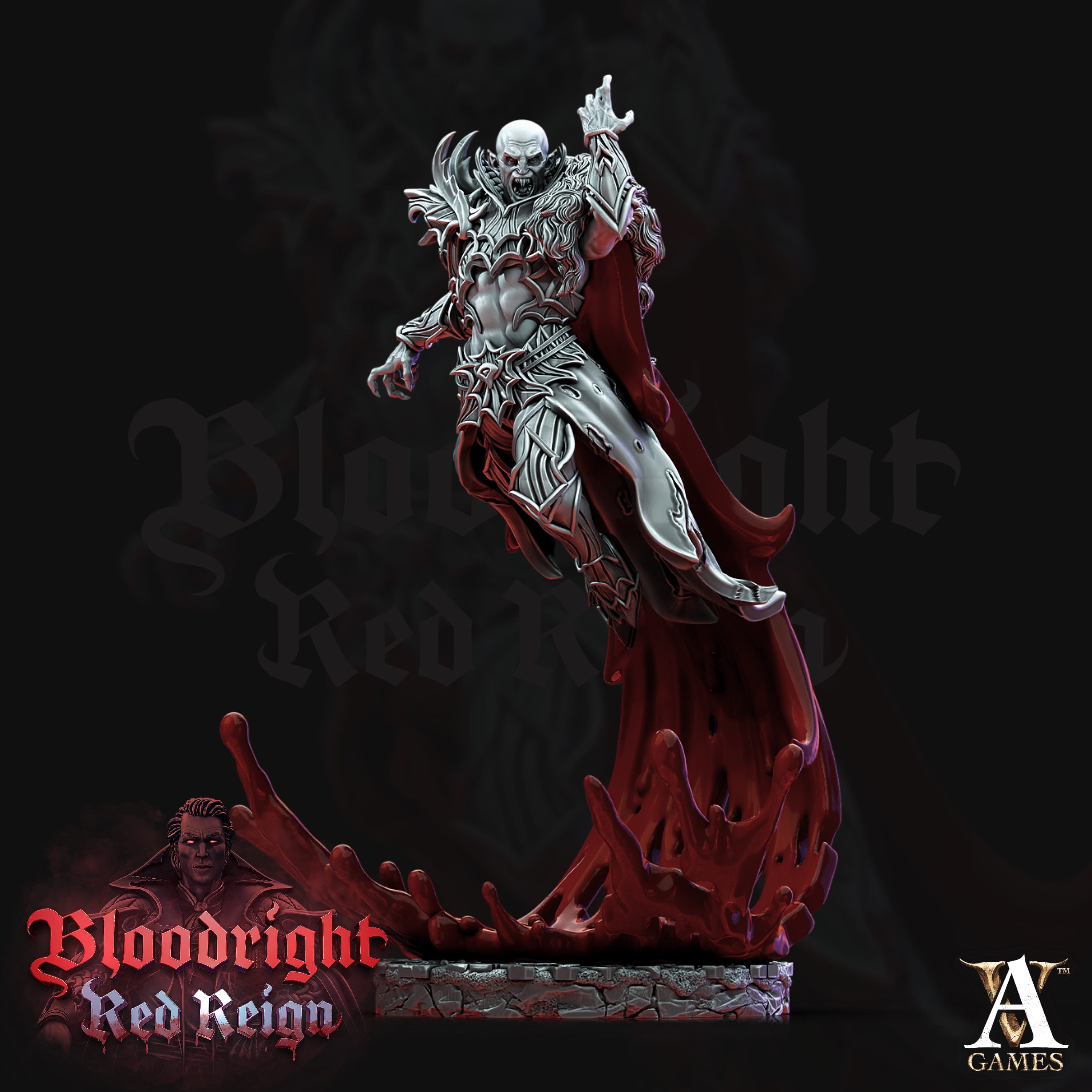 3D Printed Archvillain Games Bloodright Red Reign - Bloodcloaks 28mm 32mm D&D