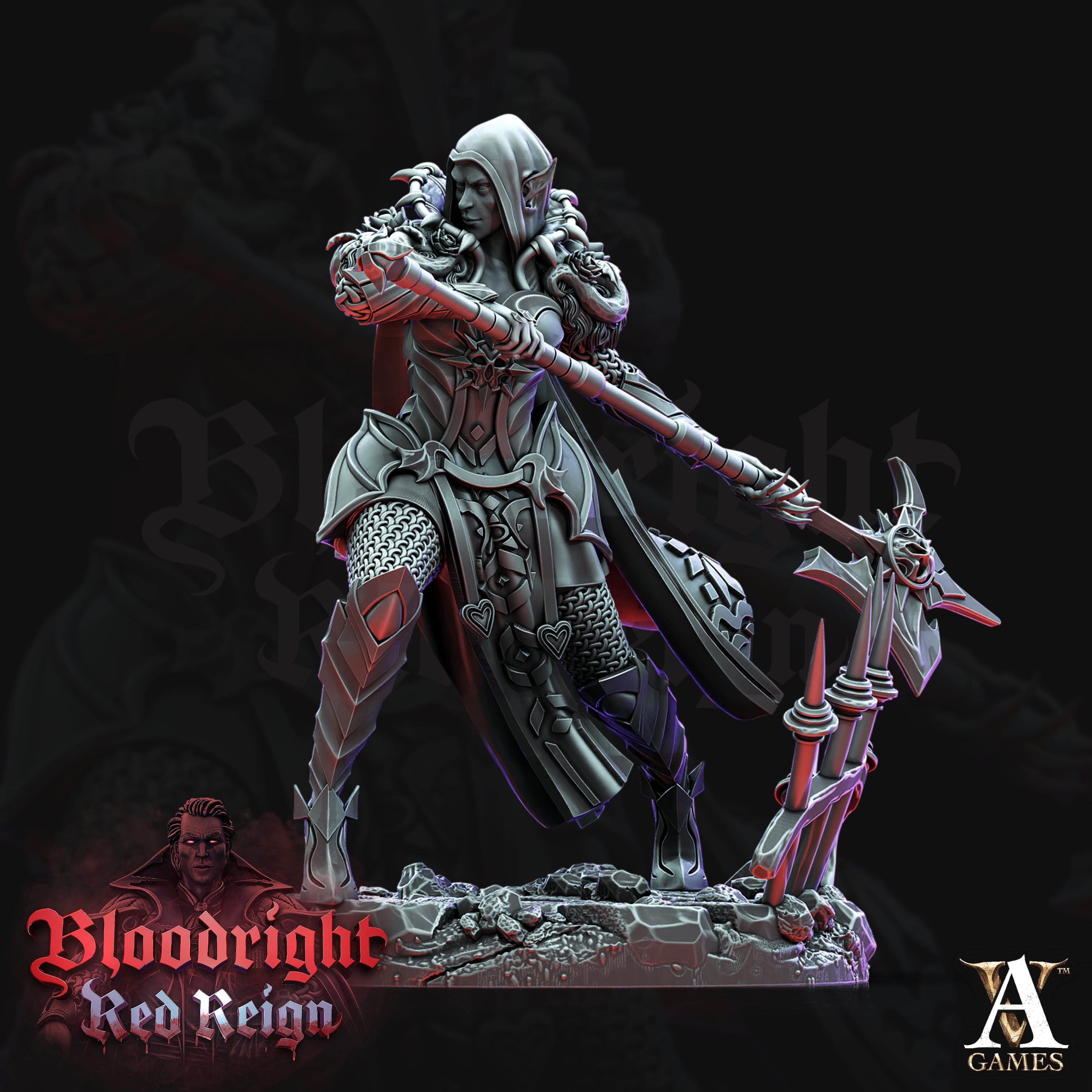 3D Printed Archvillain Games Bloodright Red Reign - Daughters of Lilith 28mm 32mm D&D