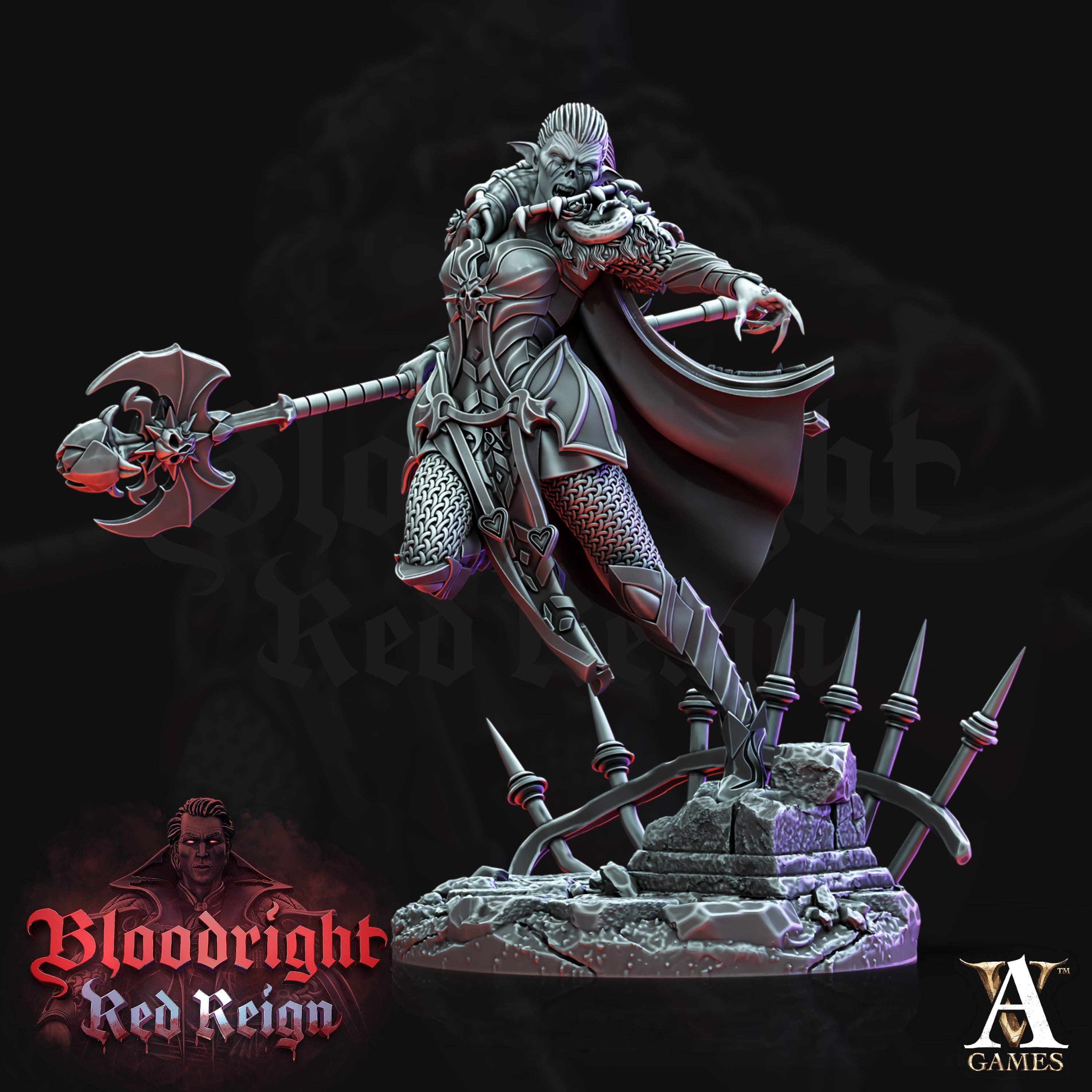 3D Printed Archvillain Games Bloodright Red Reign - Daughters of Lilith 28mm 32mm D&D