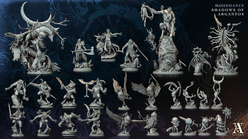 3D Printed Archvillain Games Moonshard Moondance - Shadows of Argantos 28 32mm D&D