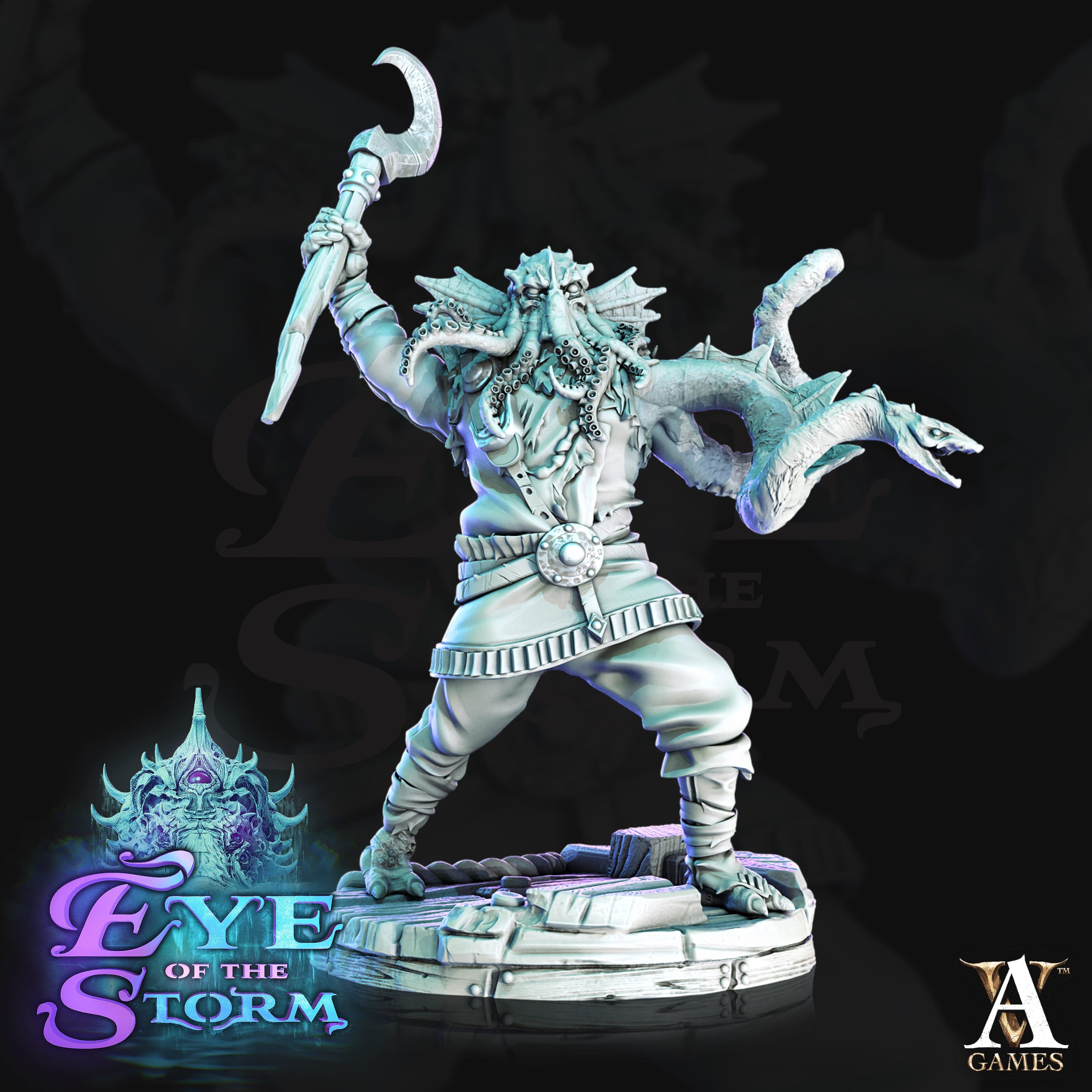 3D Printed Archvillain Games Eye of the Storm - Sky Kraken Acolytes 28mm 32mm D&D