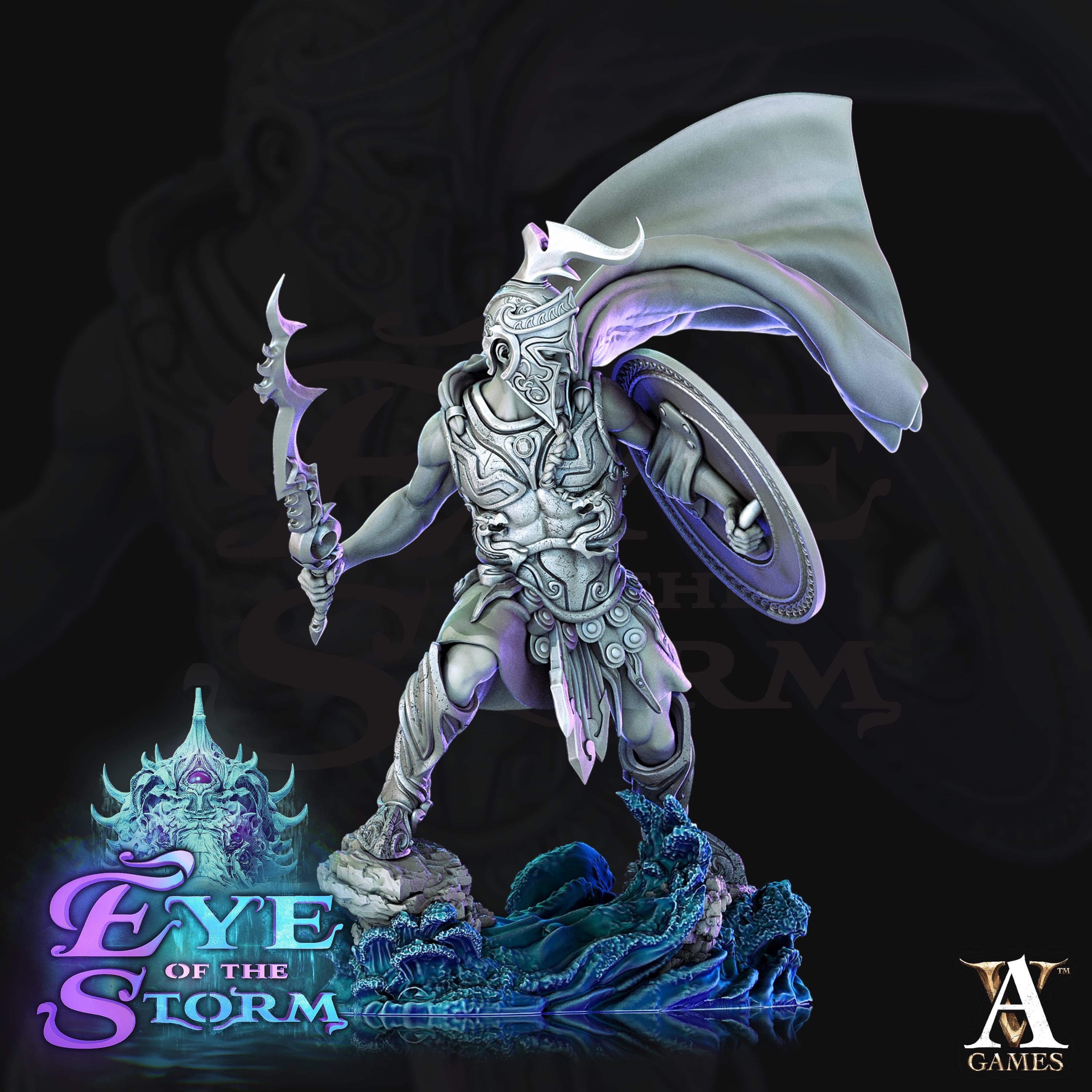 3D Printed Archvillain Games Eye of the Storm - Storm Giant Hoplites 28mm 32mm D&D