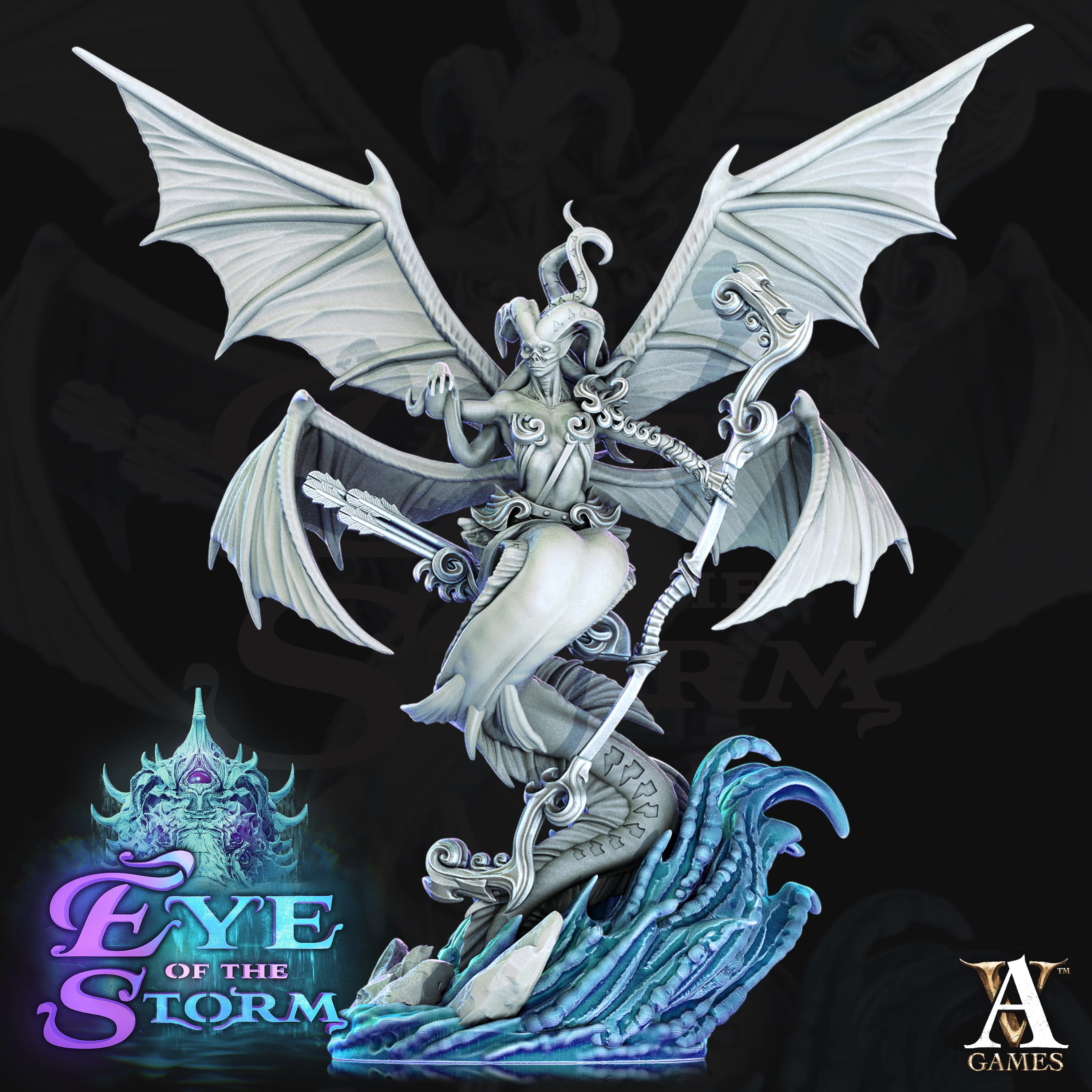 3D Printed Archvillain Games Eye of the Storm - Storm Sirens 28mm 32mm D&D