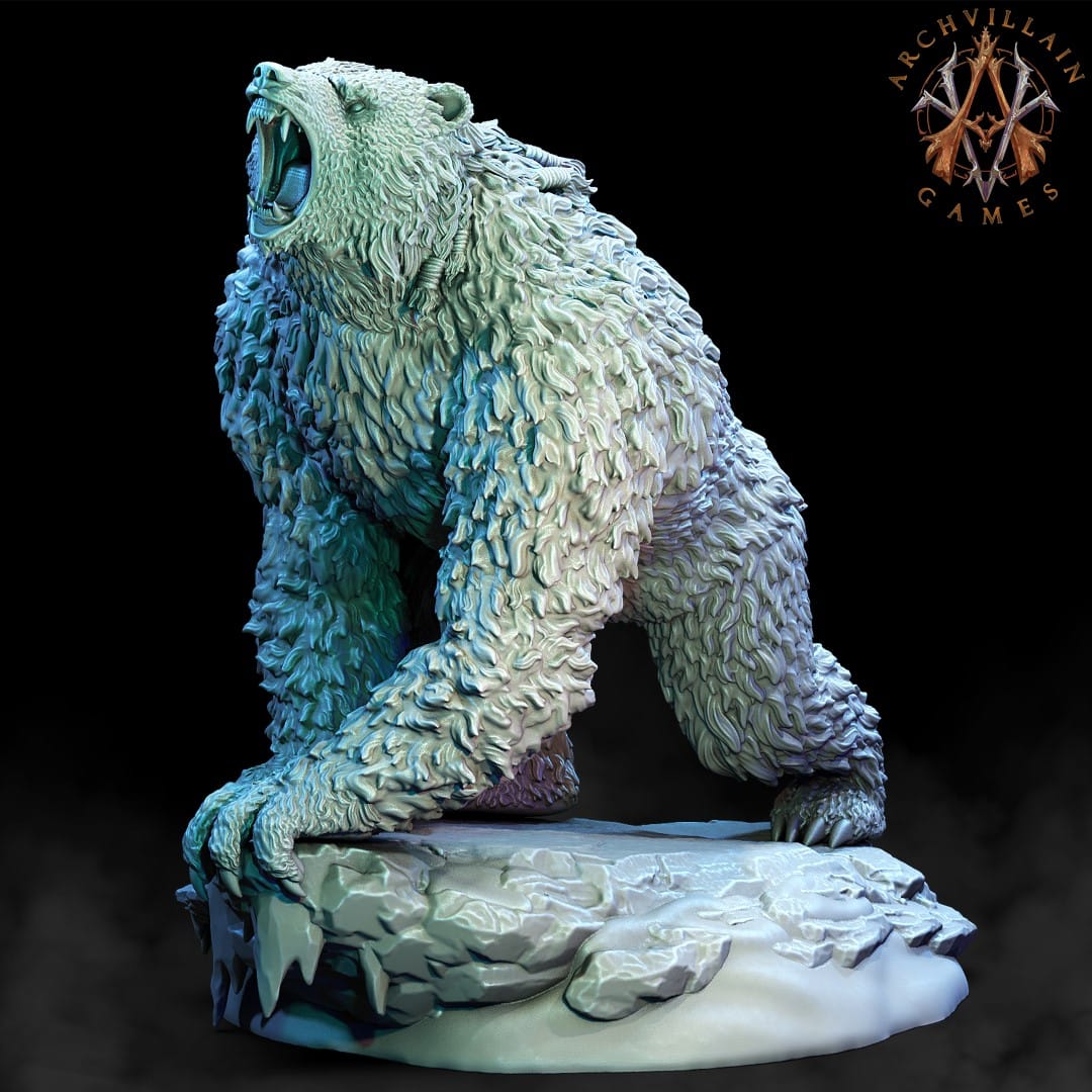 3D Printed Archvillain Games Frostburn Horrors - Bear Vanguard 28mm 32mm D&D