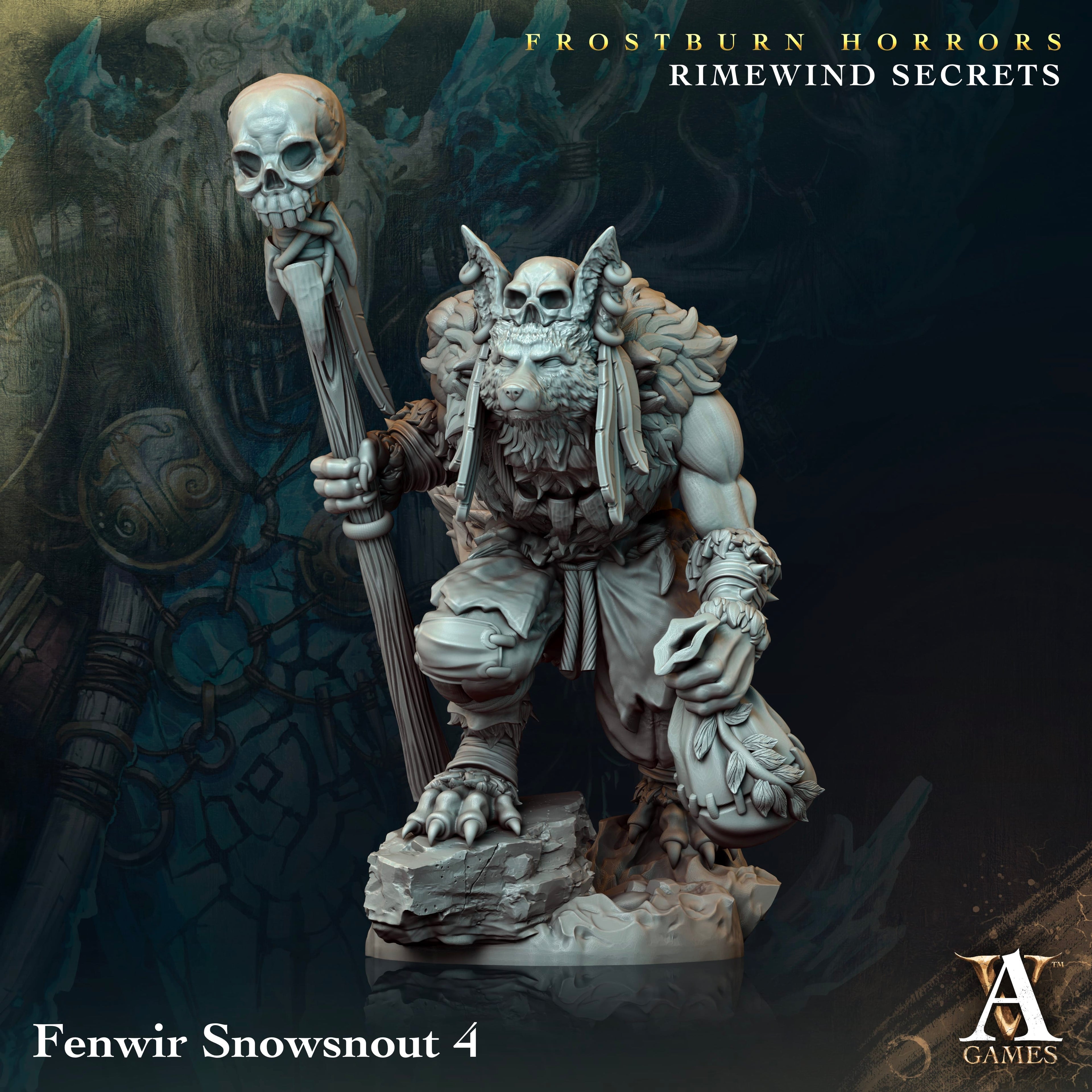 3D Printed Archvillain Games Frostburn Horrors Rimewind Secrets - Fenwir Snowsnout 28mm 32mm D&D