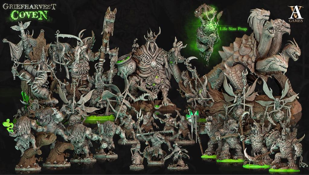 3D Printed Archvillain Games Griefharvest Coven - Rukabak 28mm 32mm D&D