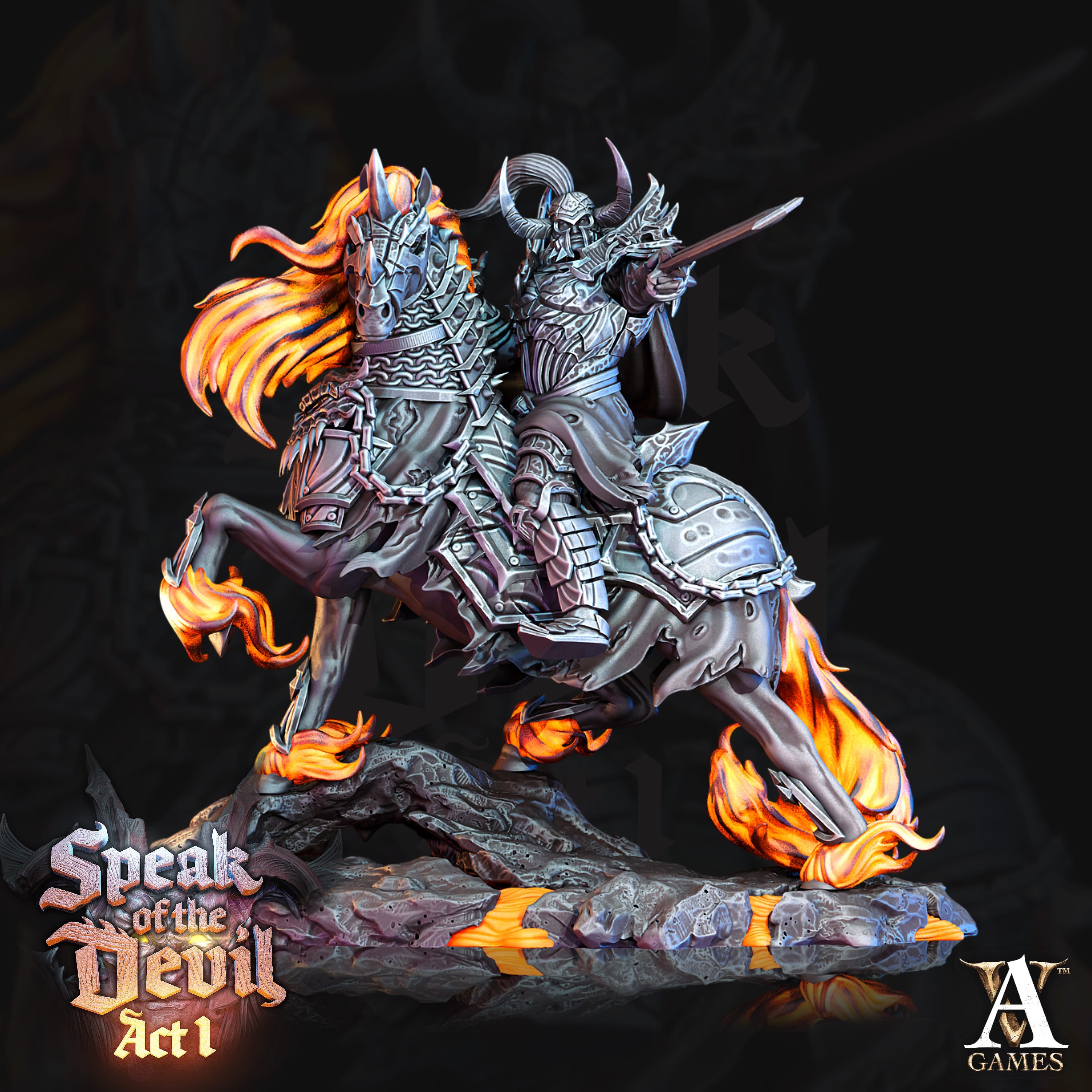 3D Printed Archvillain Games Hellknight Speak of the Devil Act I 28 32mm D&D