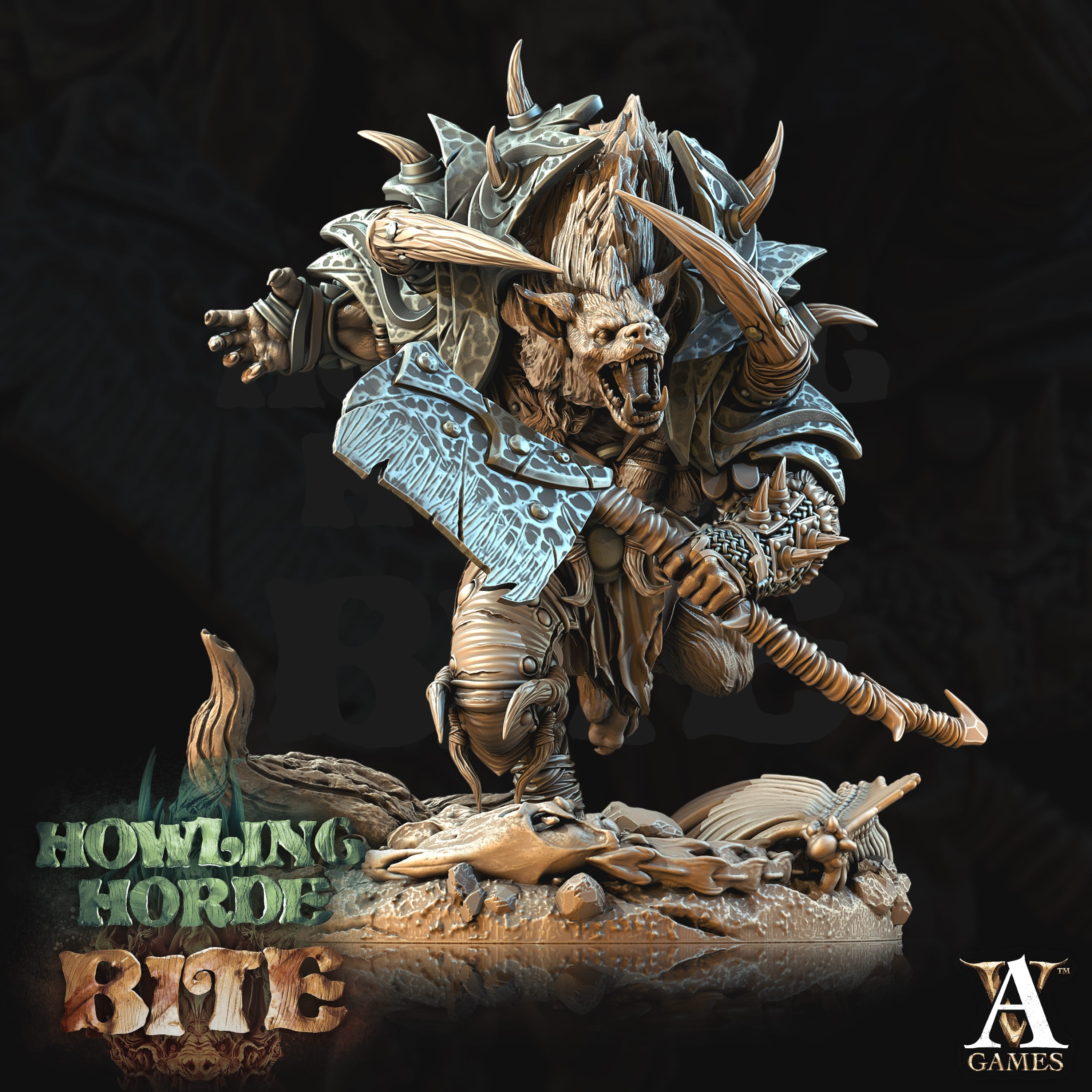 3D Printed Archvillain Games Howling Horde - Gnoll Brutes 28mm 32mm D&D