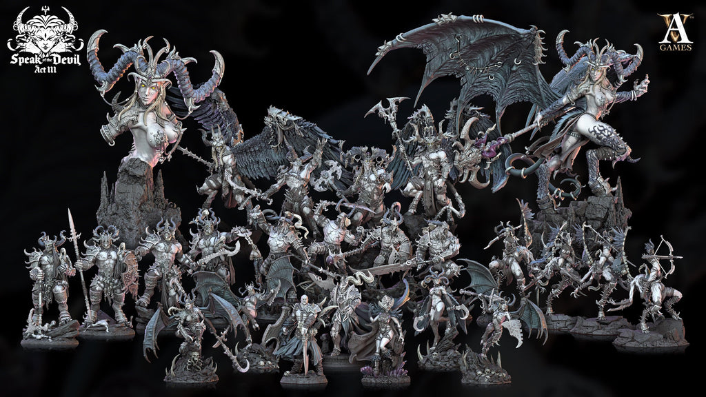 3D Printed Archvillain Games Pleasuretorn Subjugators and 3 Temptress 54mm