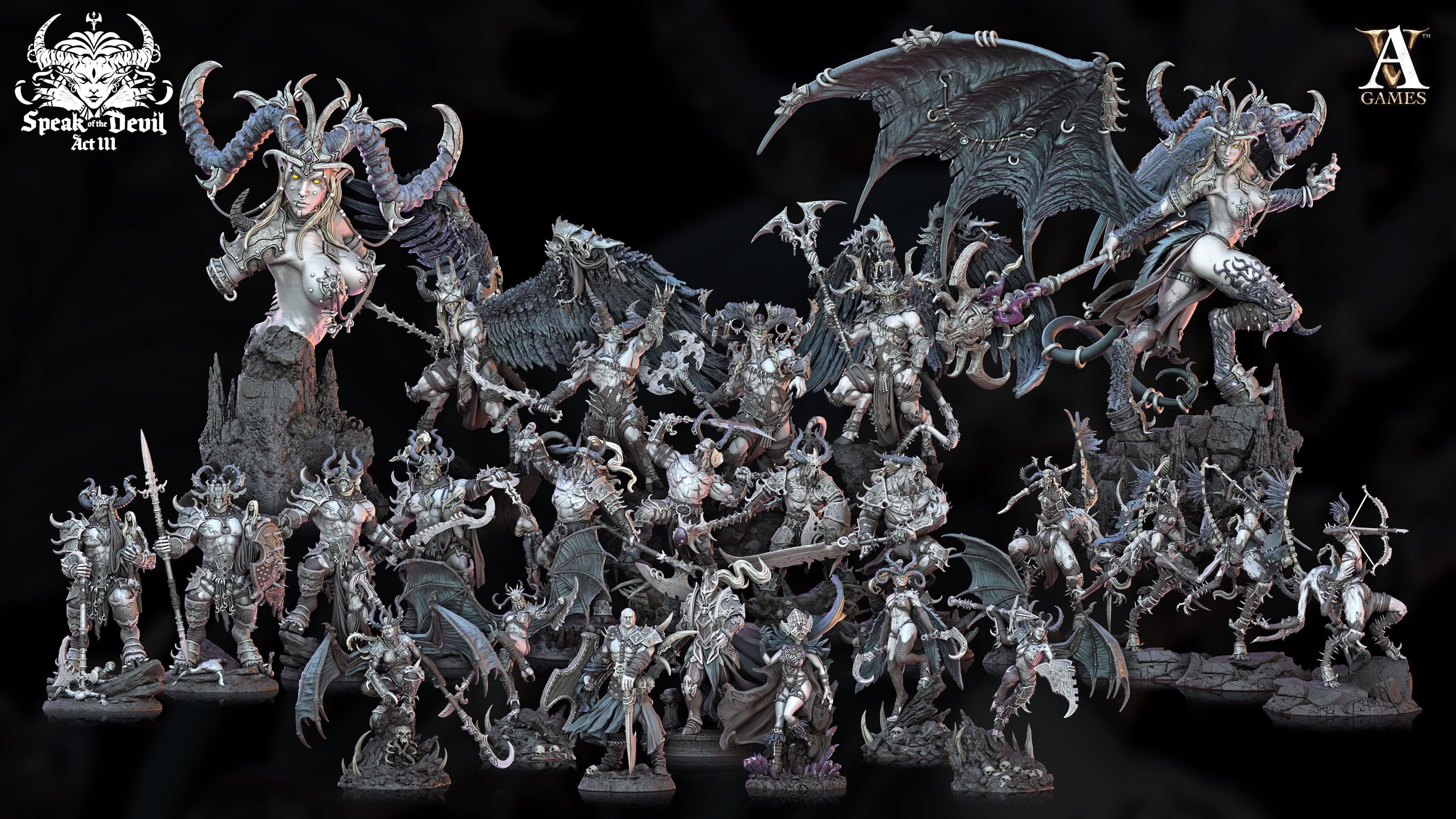 3D Printed Archvillain Games Temptress of Illyravash Set Speak of the Devil Vol. III 28 32mm