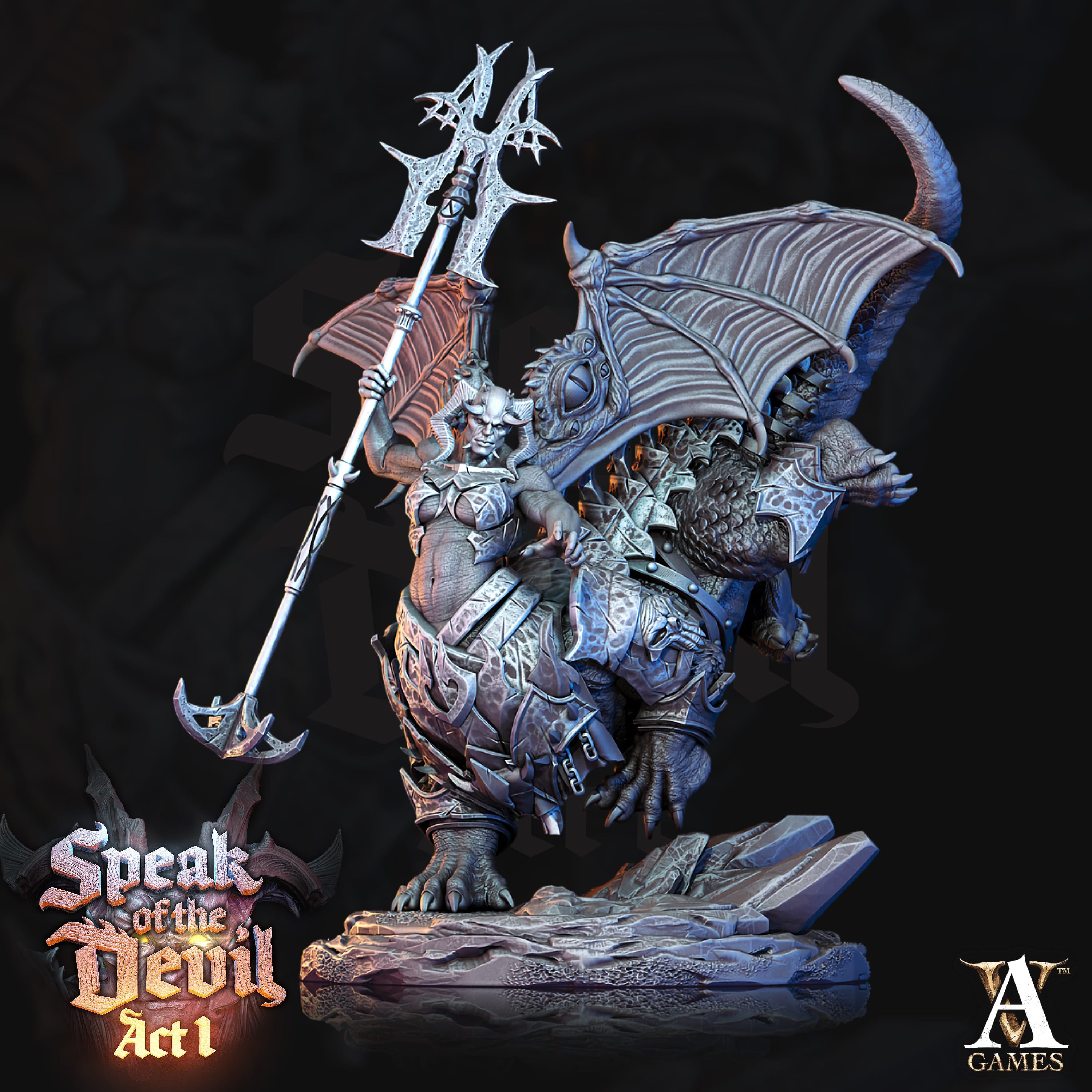 3D Printed Archvillain Games Kartaroth Speak of the Devil Act I 28 32mm D&D