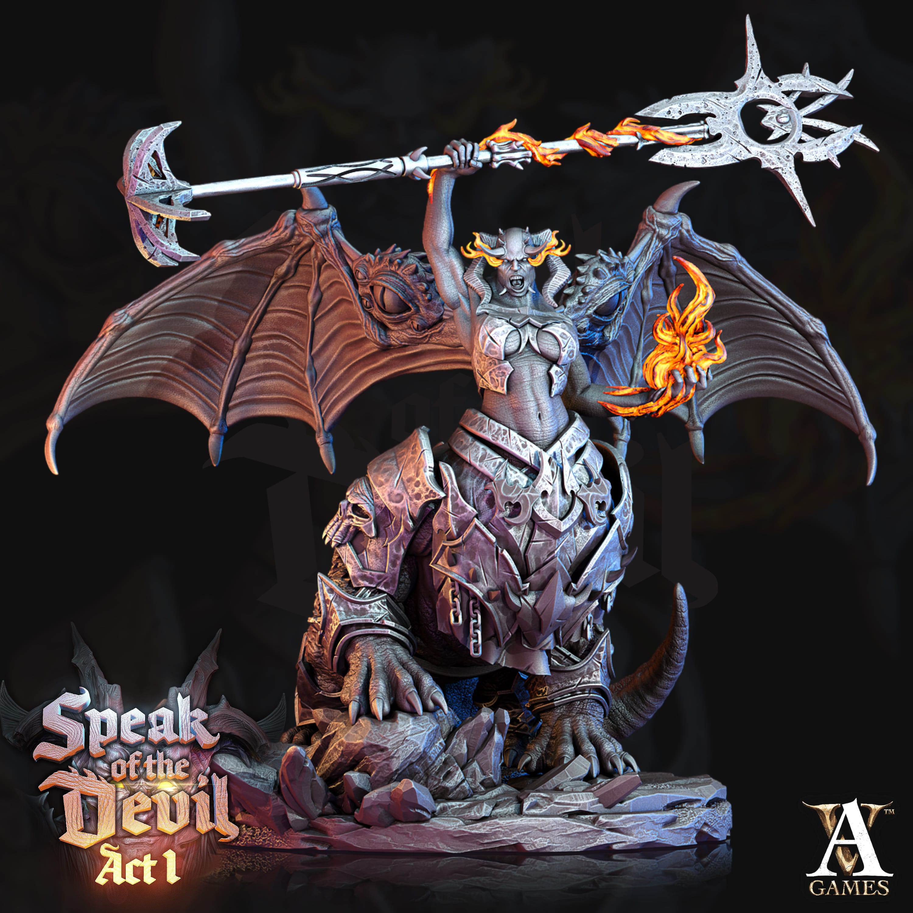 3D Printed Archvillain Games Kartaroth Speak of the Devil Act I 28 32mm D&D