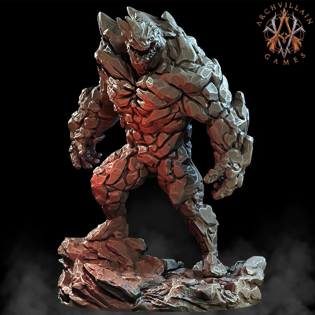 3D Printed Archvillain Games Magma Lords - Magma Elemental 28mm 32mm D&D