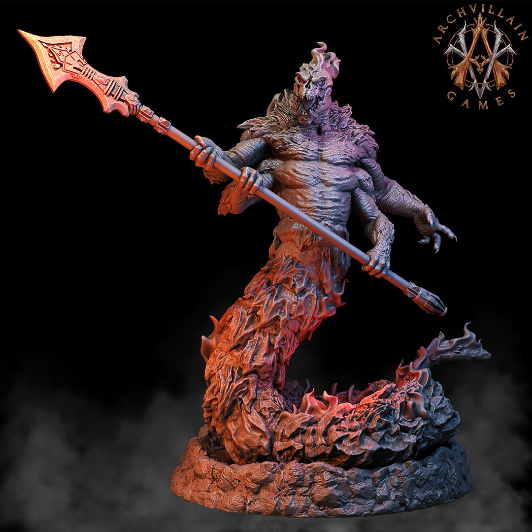 3D Printed Archvillain Games Magma Lords - Salamander Lords 28mm 32mm D&D