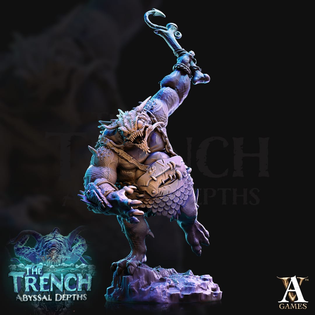 3D Printed Archvillain Games Morlok Big Bois The Trench Abyssal Depths 28 32mm D&D