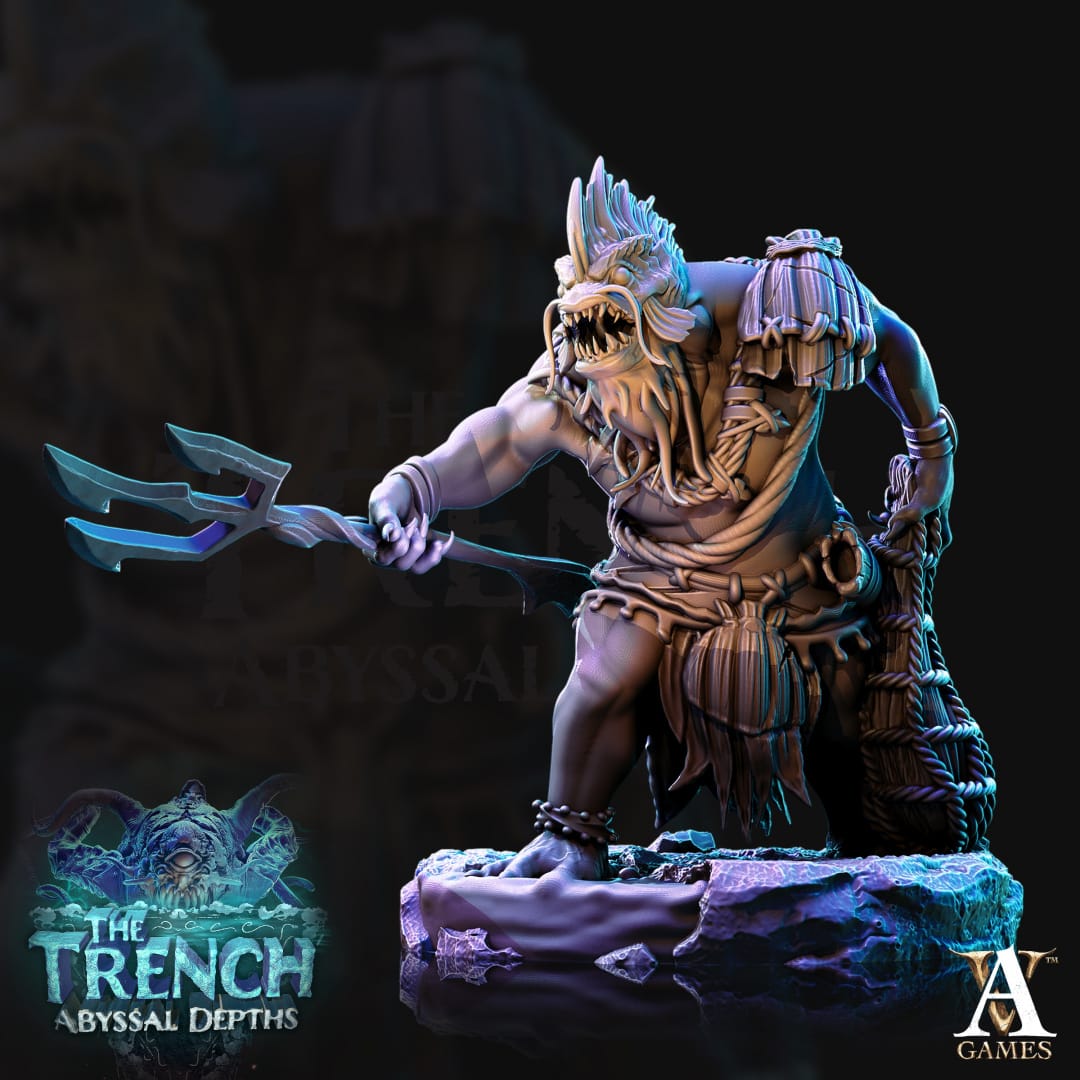 3D Printed Archvillain Games Morloks The Trench Abyssal Depths 28 32mm D&D