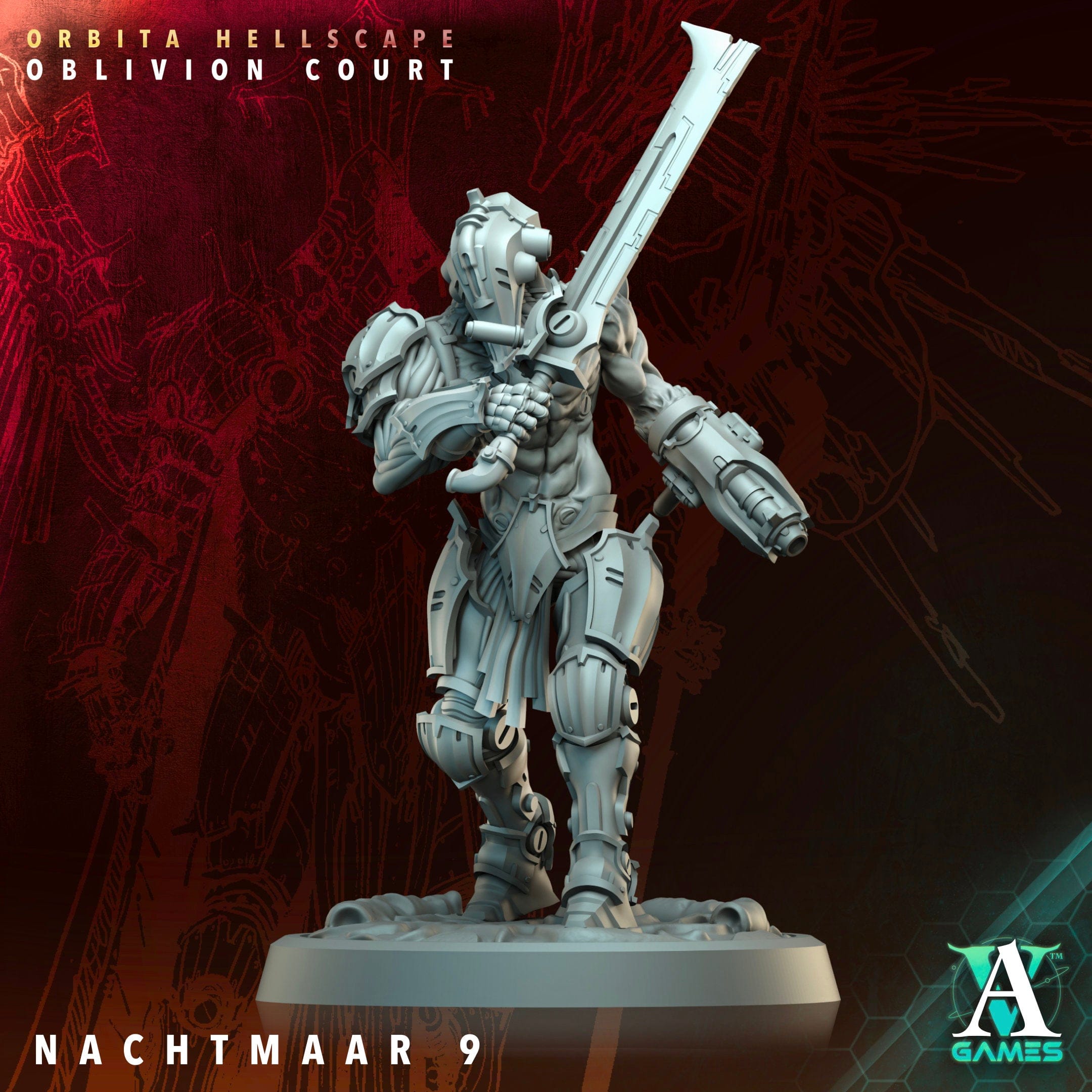 3D Printed Archvillain Games Nachtmaar Orbita Hellscape Oblivion Court 28 32mm D&D