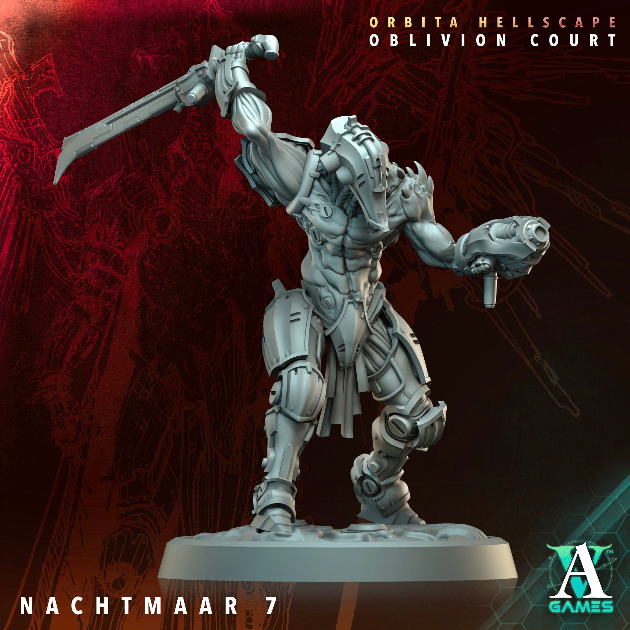 3D Printed Archvillain Games Nachtmaar Orbita Hellscape Oblivion Court 28 32mm D&D