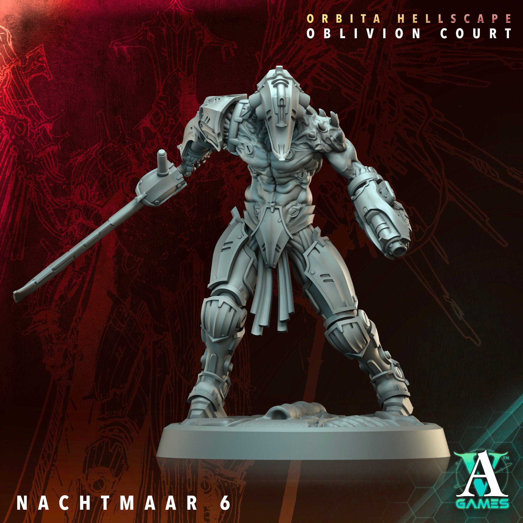 3D Printed Archvillain Games Nachtmaar Orbita Hellscape Oblivion Court 28 32mm D&D