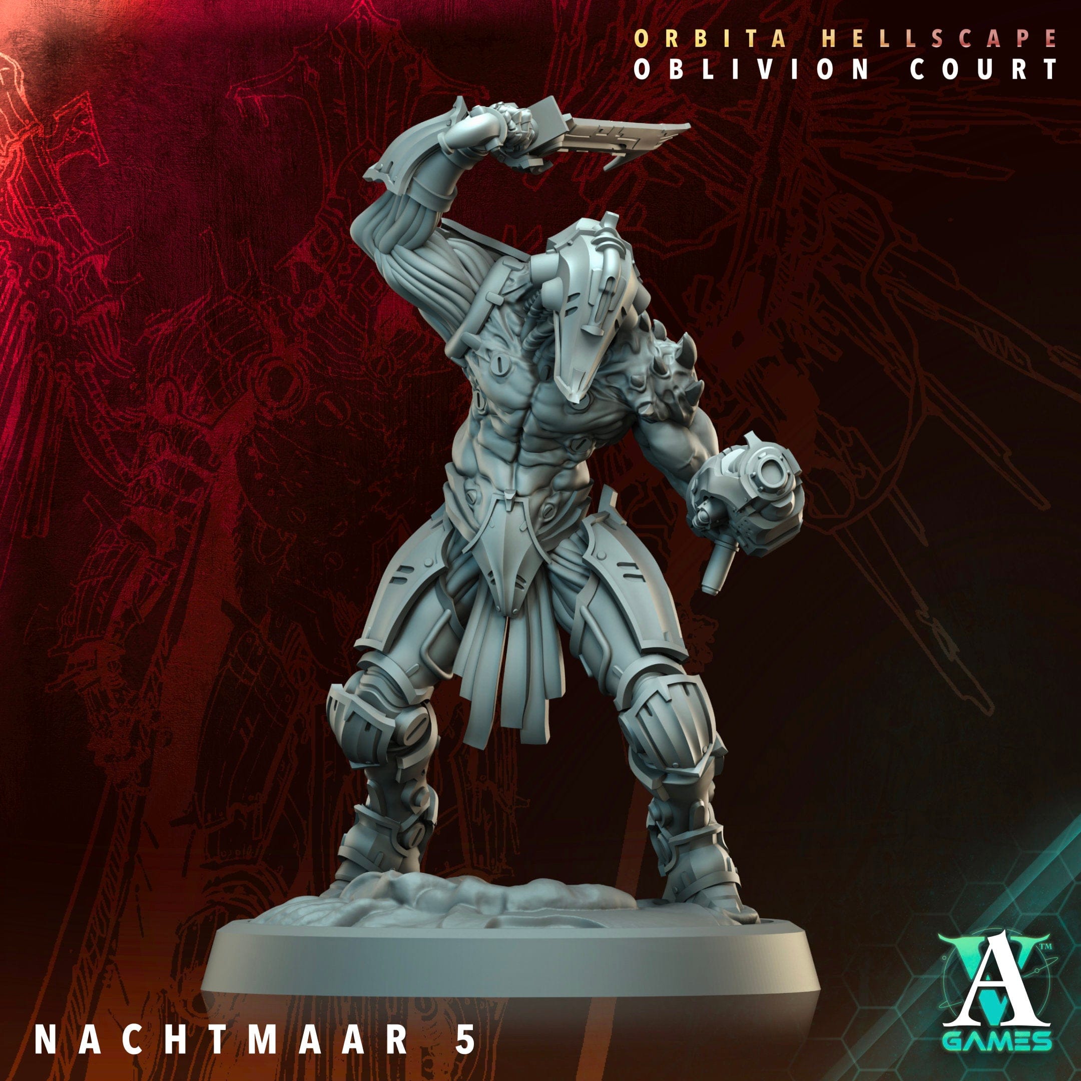 3D Printed Archvillain Games Nachtmaar Orbita Hellscape Oblivion Court 28 32mm D&D