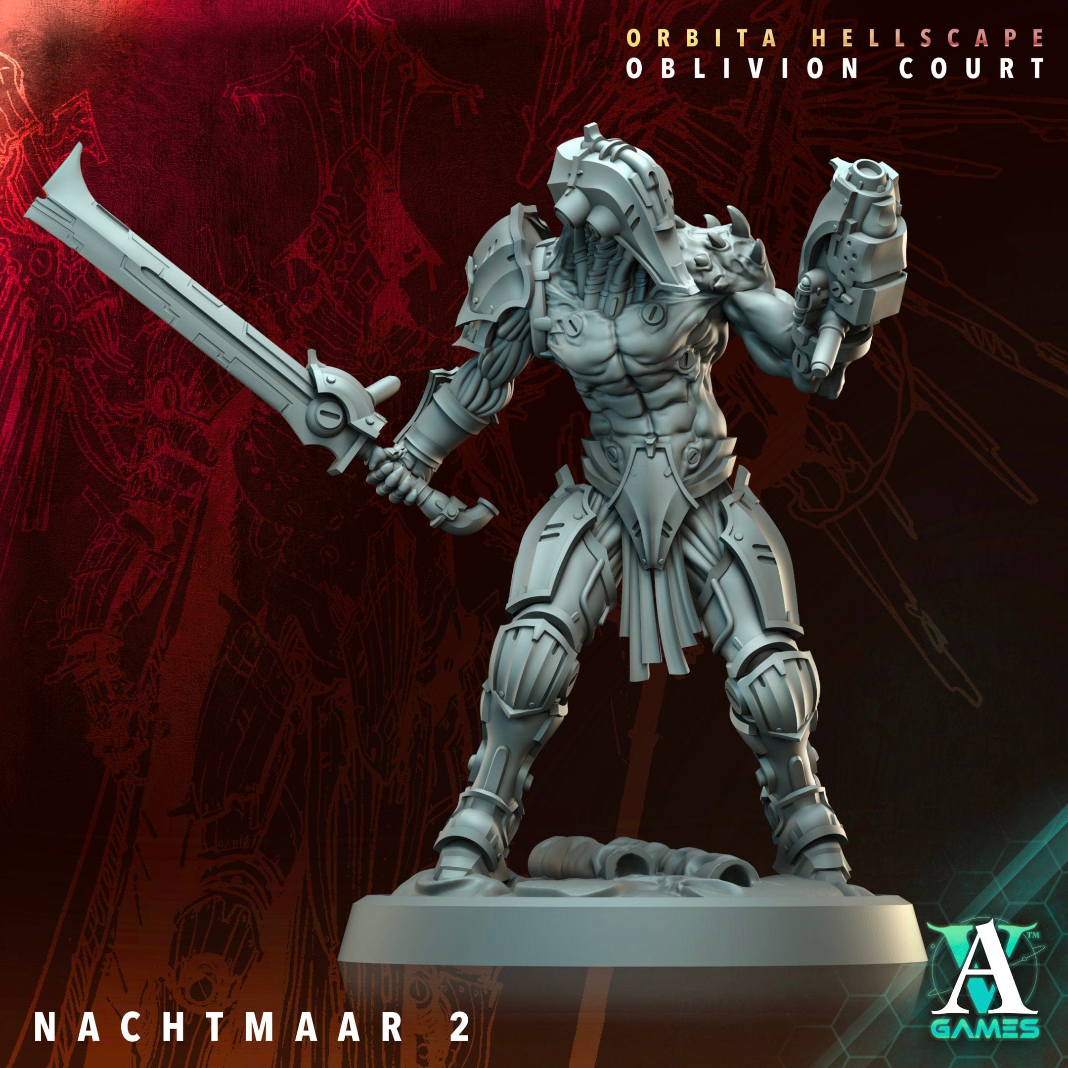 3D Printed Archvillain Games Nachtmaar Orbita Hellscape Oblivion Court 28 32mm D&D
