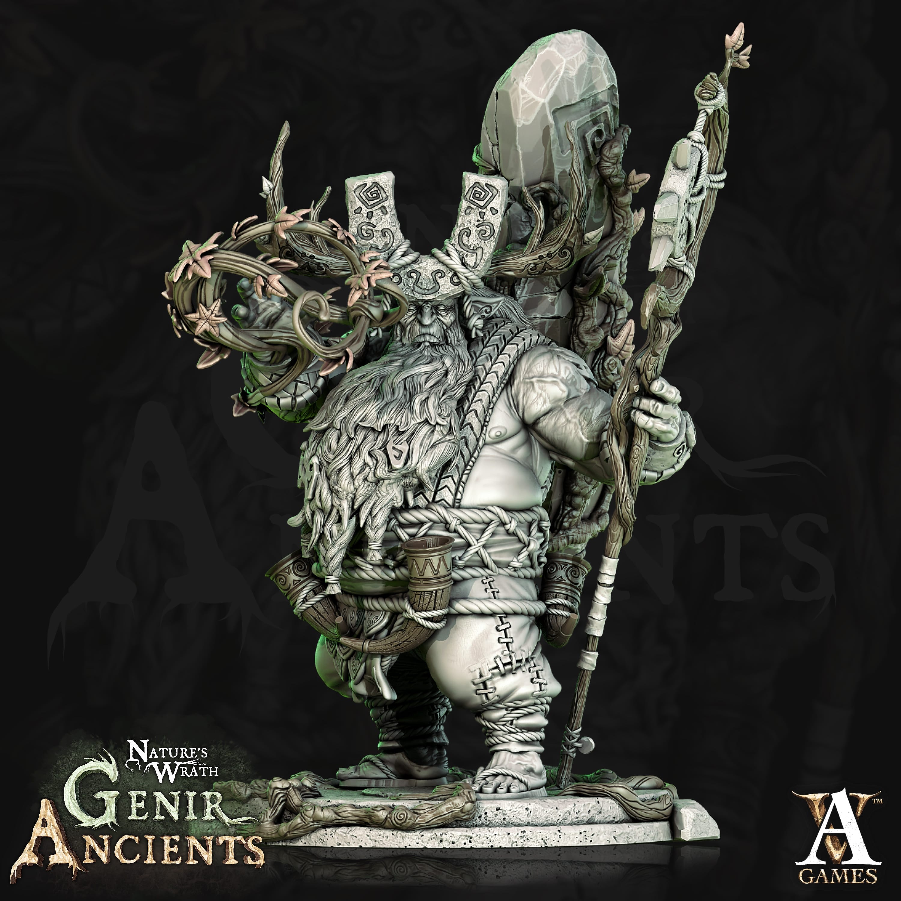 3D Printed Archvillain Games Nature's Wrath Genir Ancients - Rootals 28mm 32mm D&D