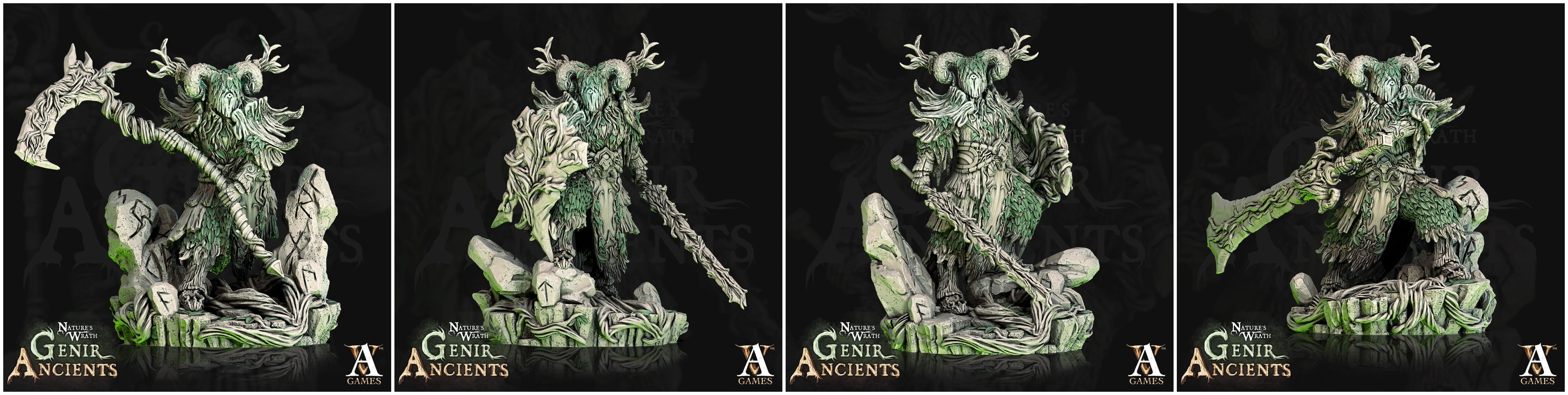 3D Printed Archvillain Games Nature's Wrath Genir Ancients - Verdant Ancient 28mm 32mm D&D