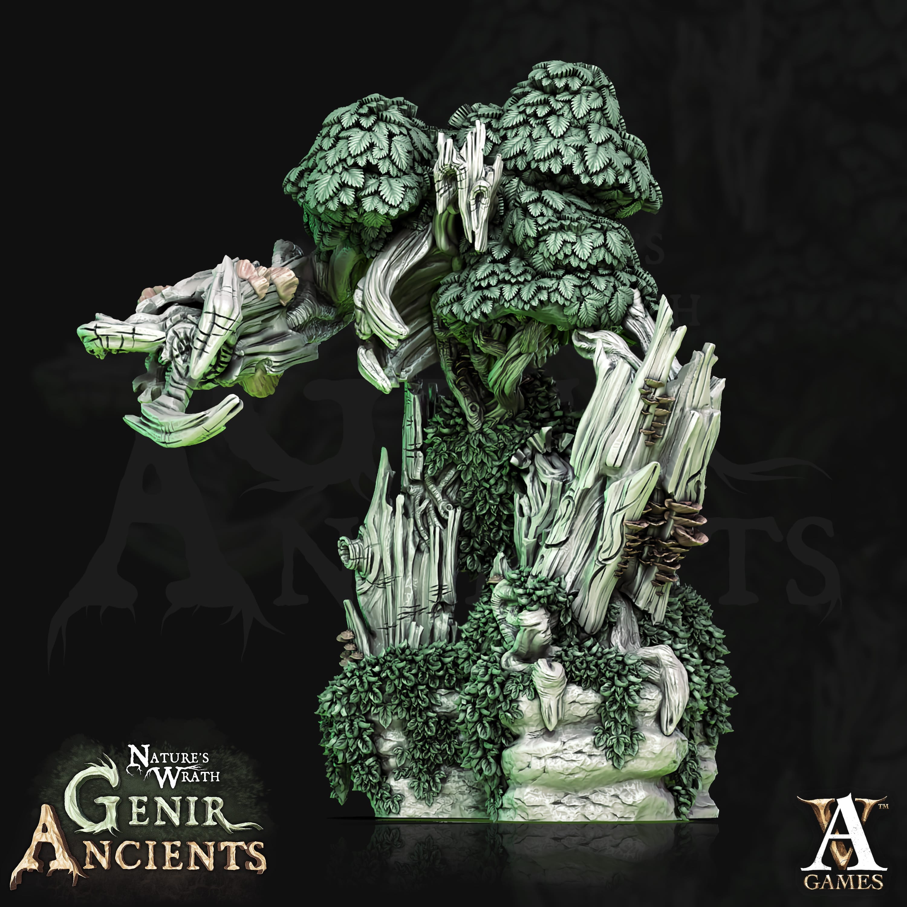 3D Printed Archvillain Games Nature's Wrath Genir Ancients - Young Treants 28mm 32mm D&D