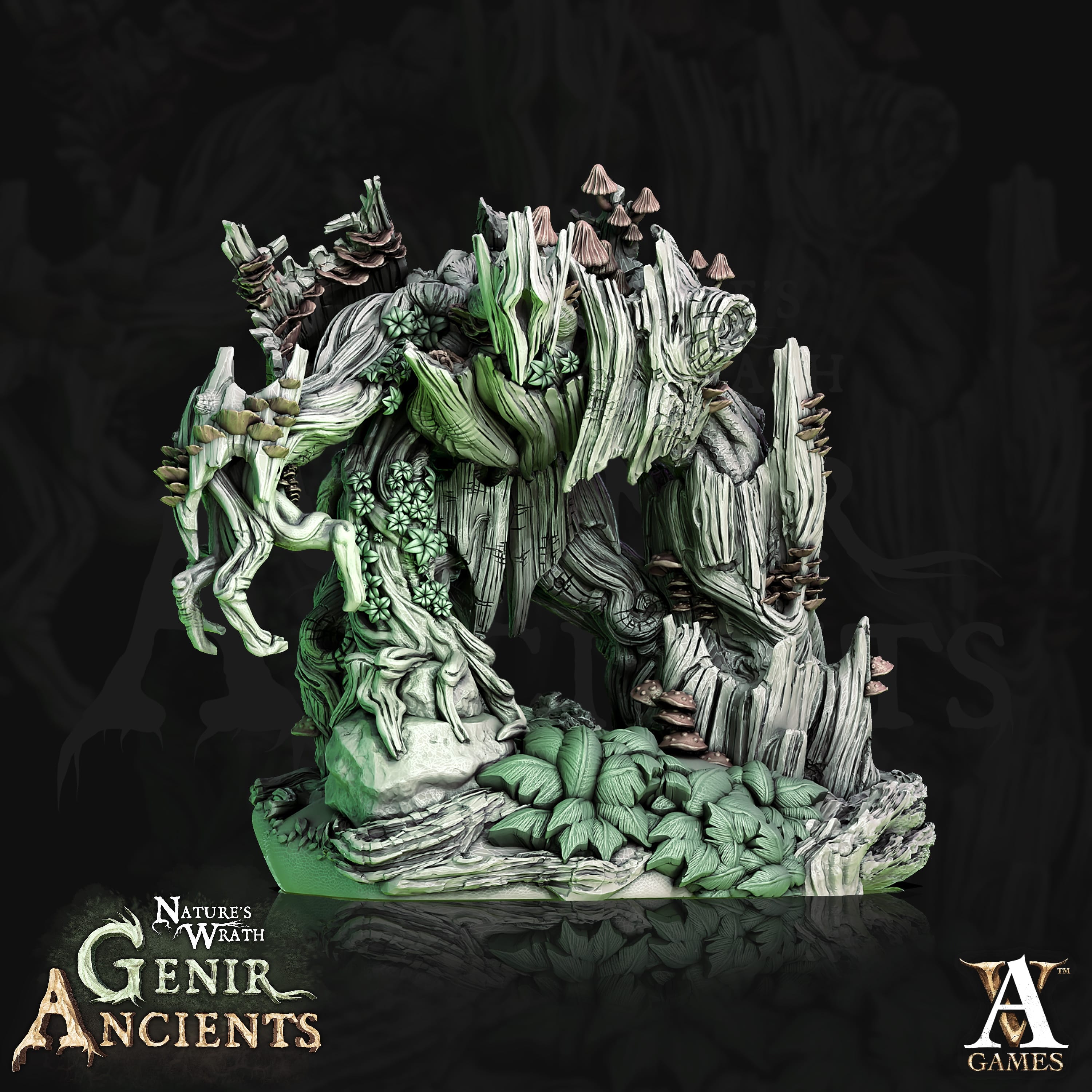 3D Printed Archvillain Games Nature's Wrath Genir Ancients - Young Treants 28mm 32mm D&D