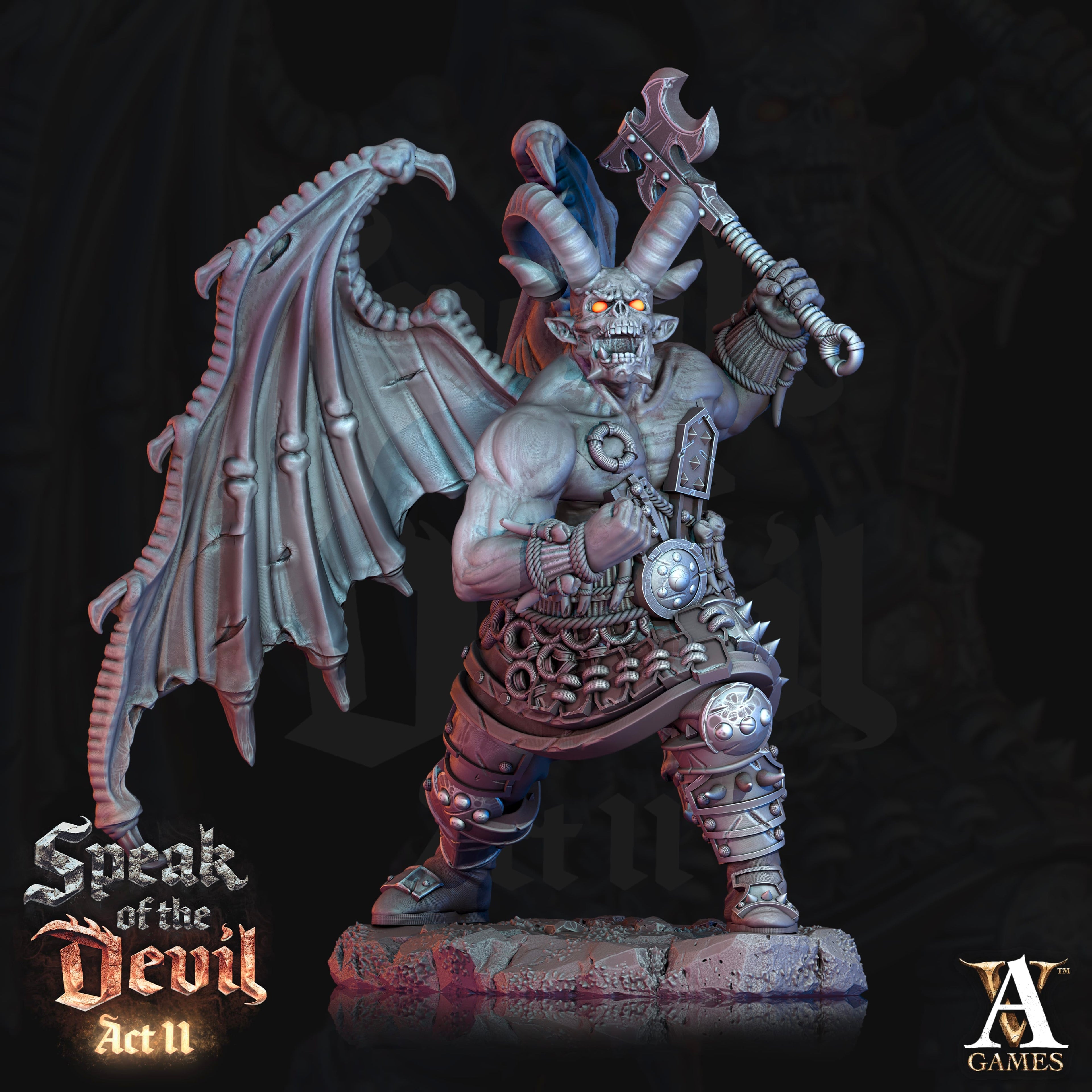 3D Printed Archvillain Games Rathenites Speak of the Devil Act II 28 32mm D&D