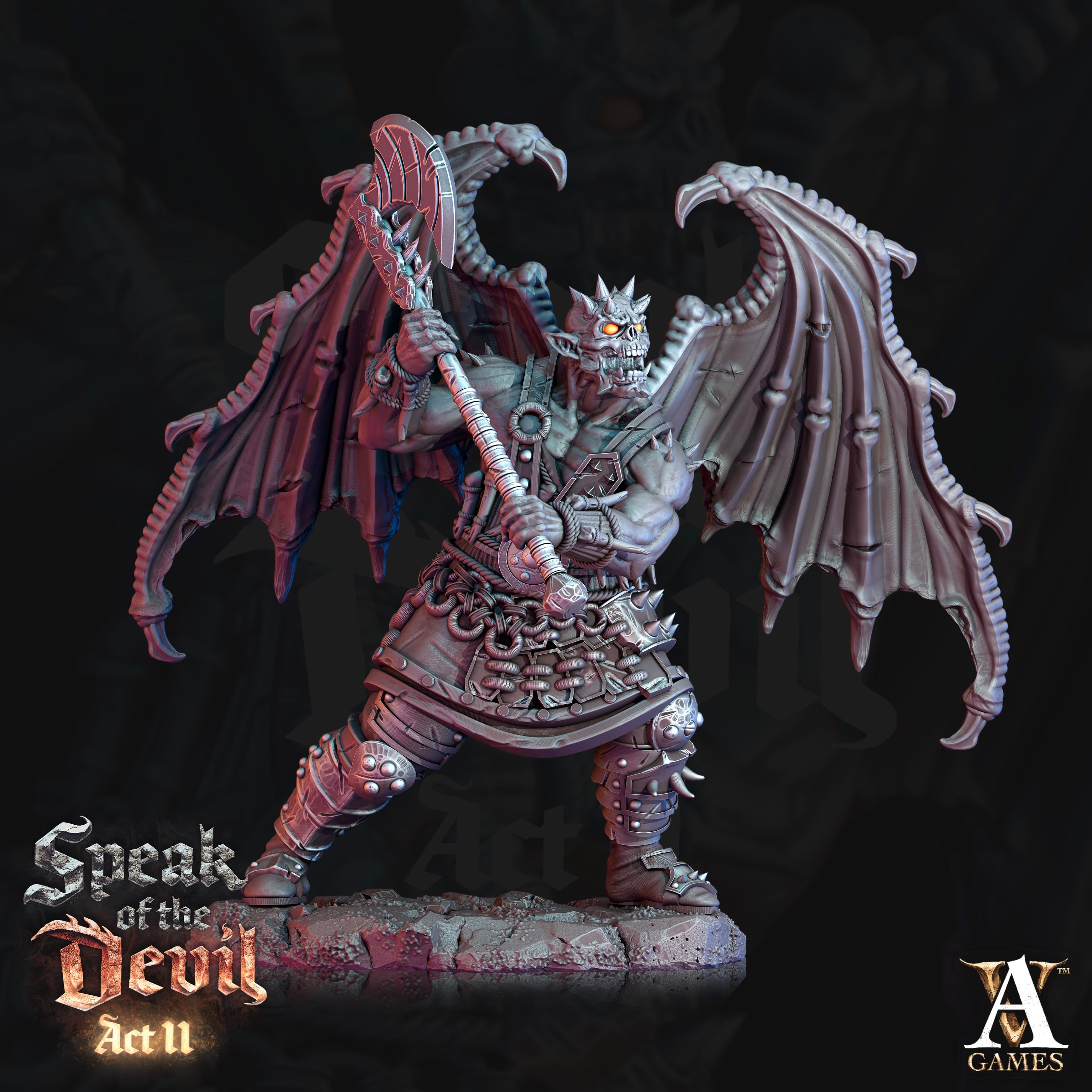 3D Printed Archvillain Games Rathenites Speak of the Devil Act II 28 32mm D&D