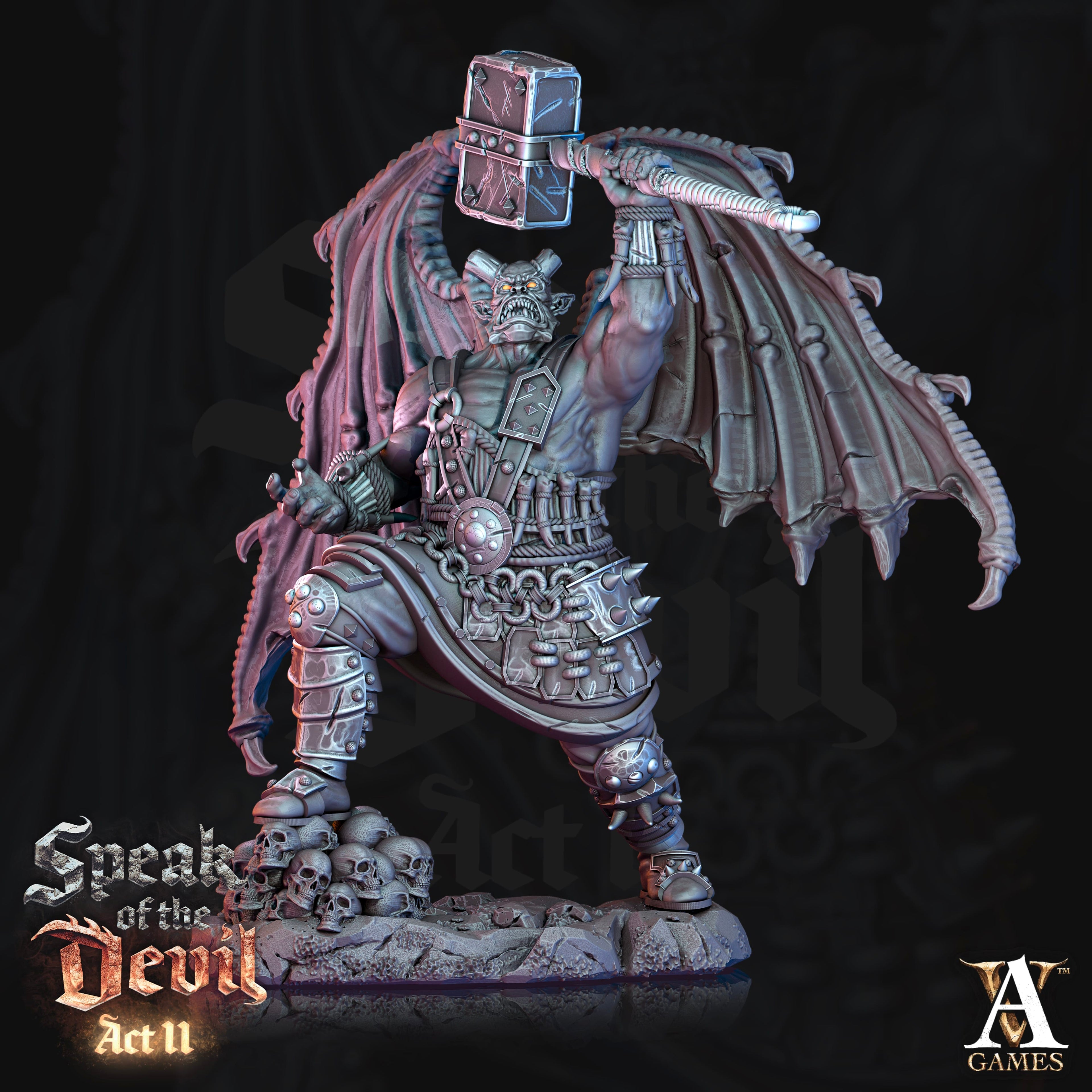 3D Printed Archvillain Games Rathenites Speak of the Devil Act II 28 32mm D&D